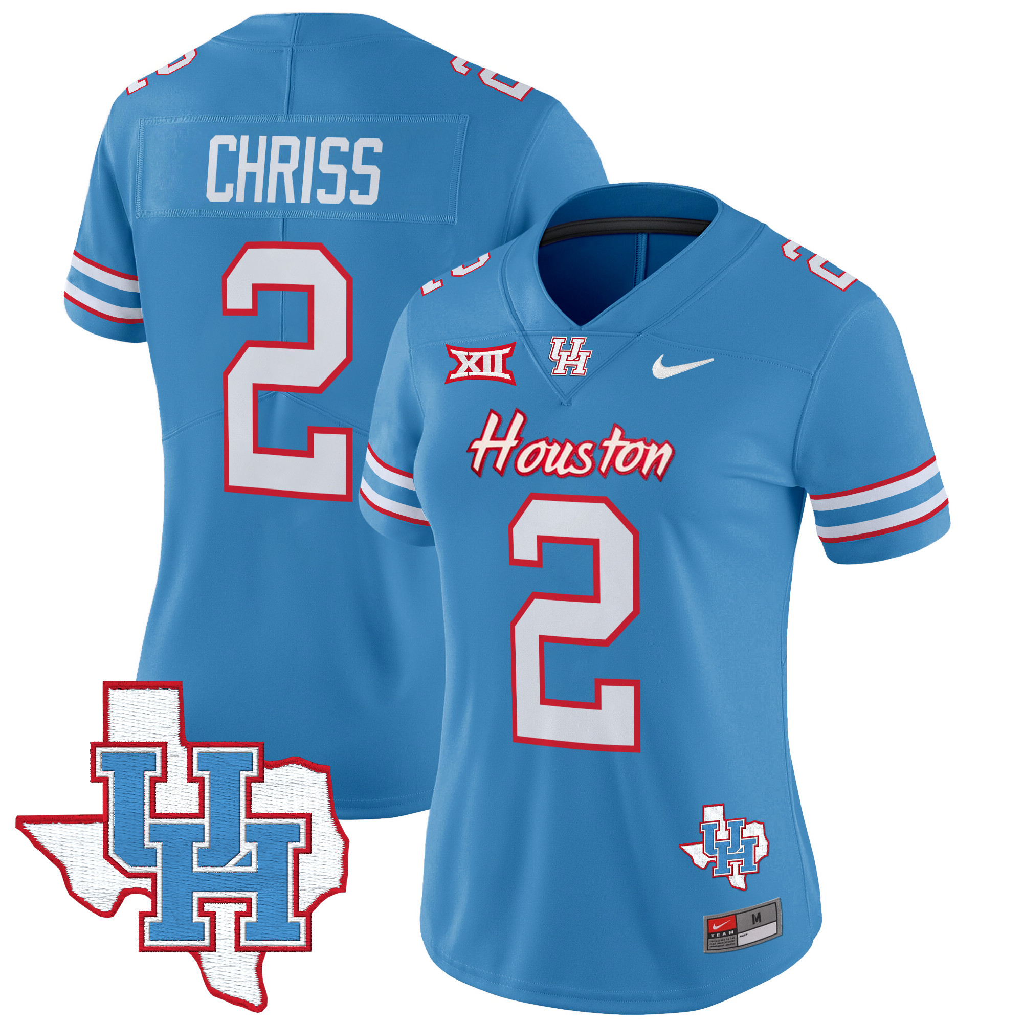 Women’s Houston Cougars 2024 Oilers Inspired Vapor Limited Jersey – All Stitched