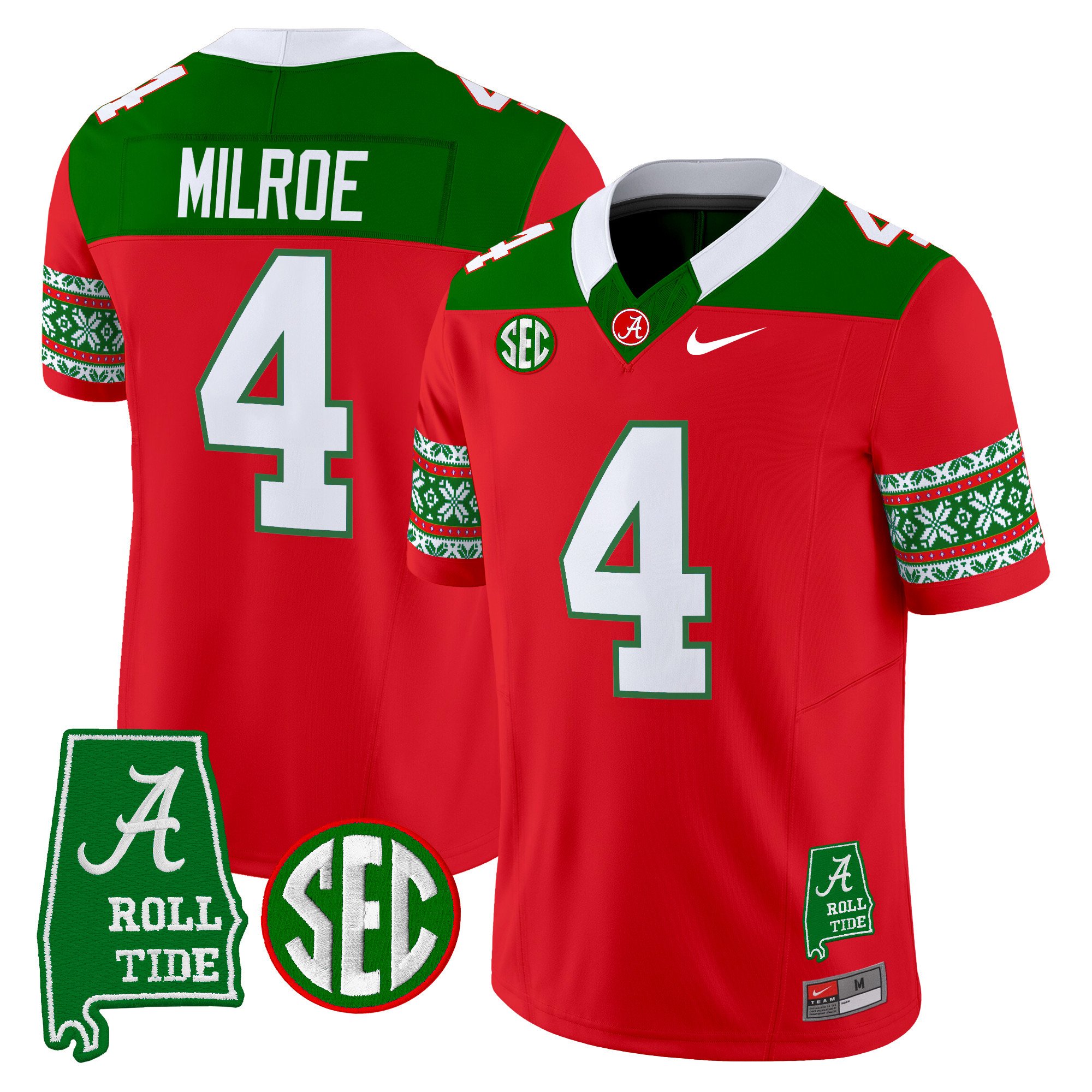 Men’s Alabama Crimson Tide 2024 Christmas Vapor Limited Jersey – All Stitched