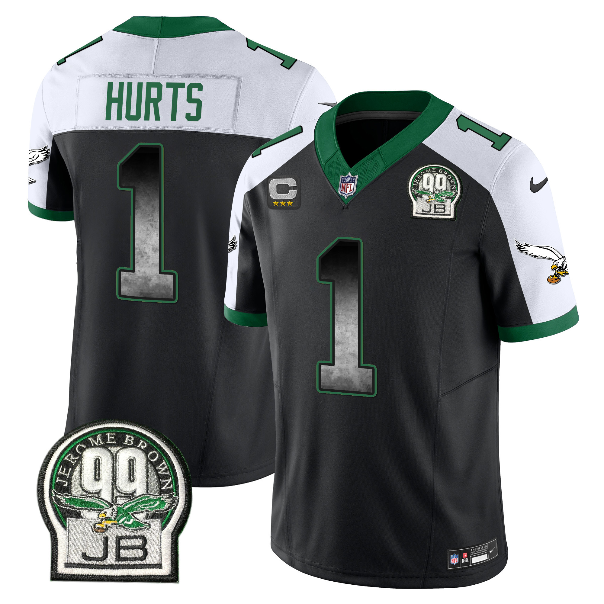 Men’s Philadelphia Eagles Arch Smoke Kelly Green Vapor Jersey – All Stitched