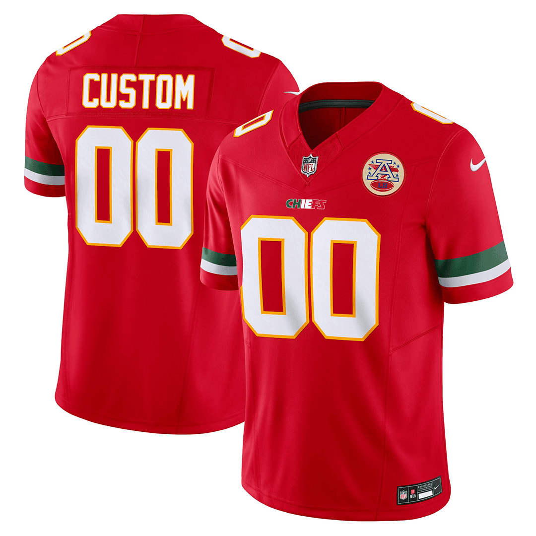 Kansas City Chiefs Mexico Edition Vapor Limited Custom Jersey – All Stitched