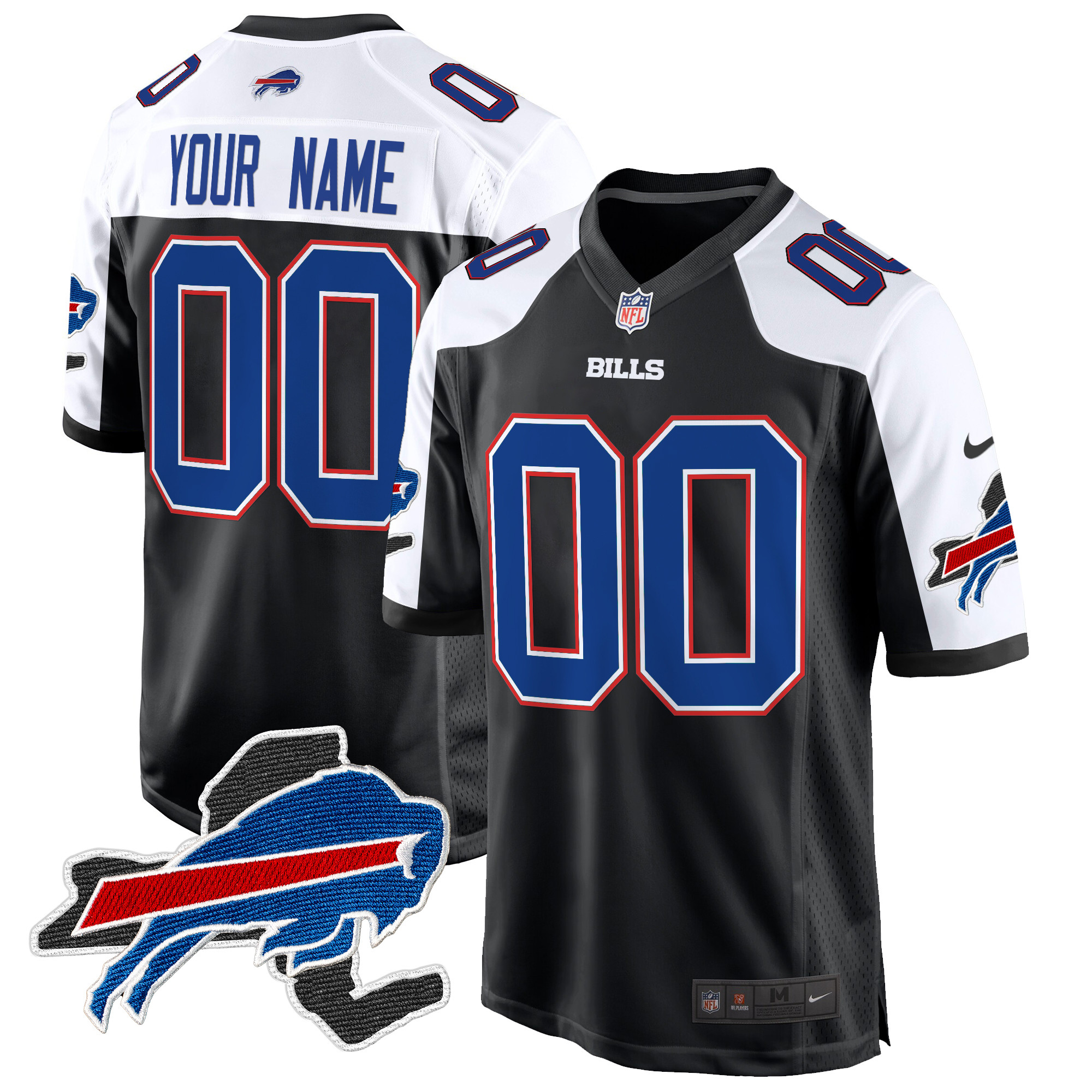 Buffalo Bills New York Patch Game Custom Jersey – All Stitched