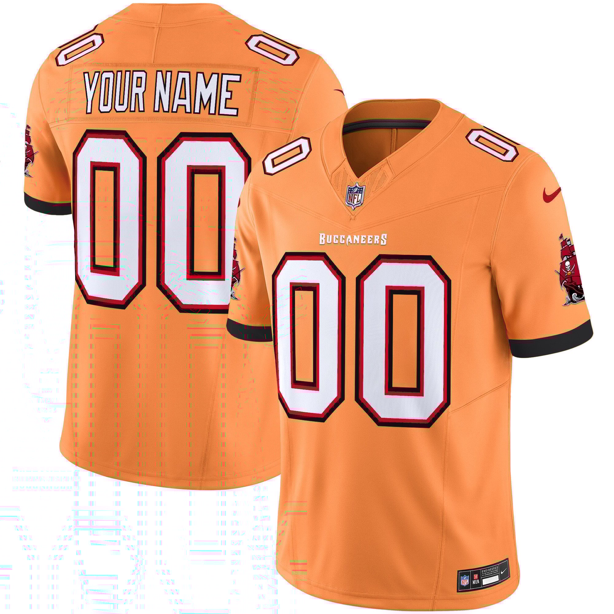 Tampa Bay Buccaneers Throwback Vapor Limited Custom Jersey V3 – All Stitched