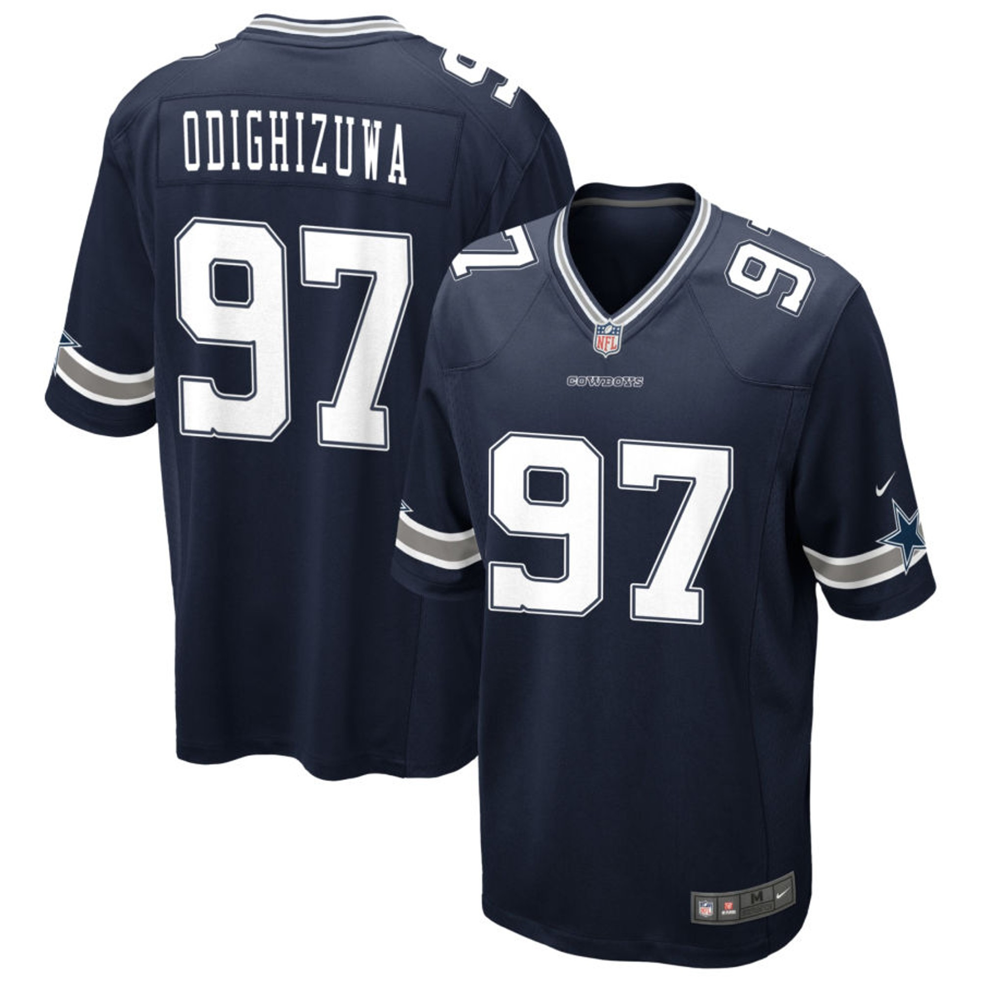 Osawaru Odighizuwa Dallas Cowboys Navy Jersey – All Stitched