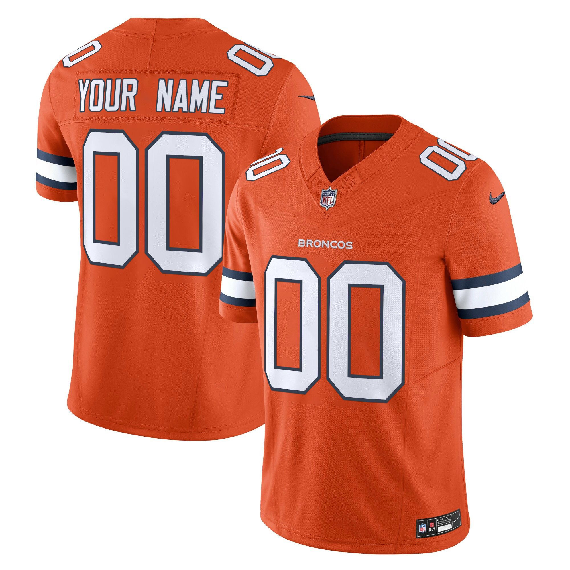 Denver Broncos Throwback Vapor Limited Custom Jersey – All Stitched
