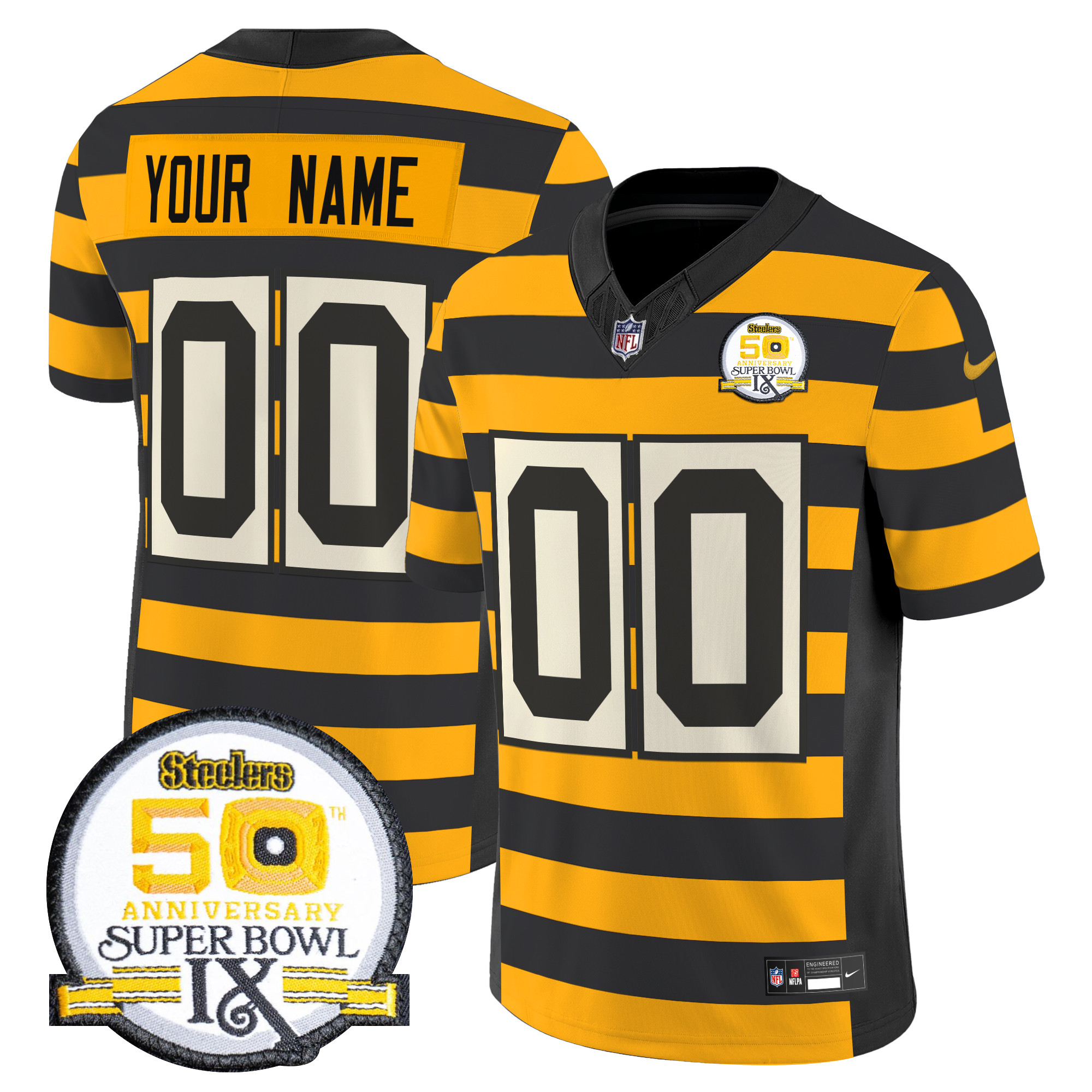 Pittsburgh Steelers Throwback 2024 Vapor Limited Custom Jersey – All Stitched
