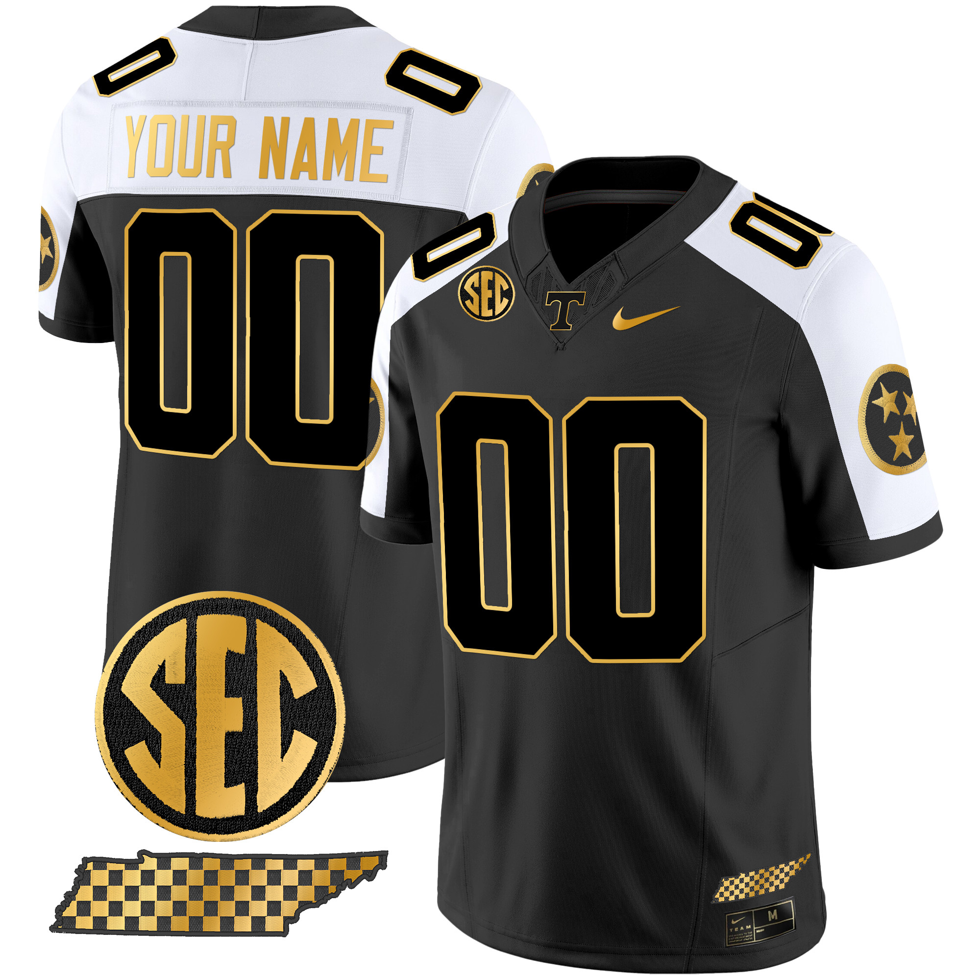 Tennessee Volunteers 2024 Gold Vapor Limited Custom Jersey V2 – All Stitched