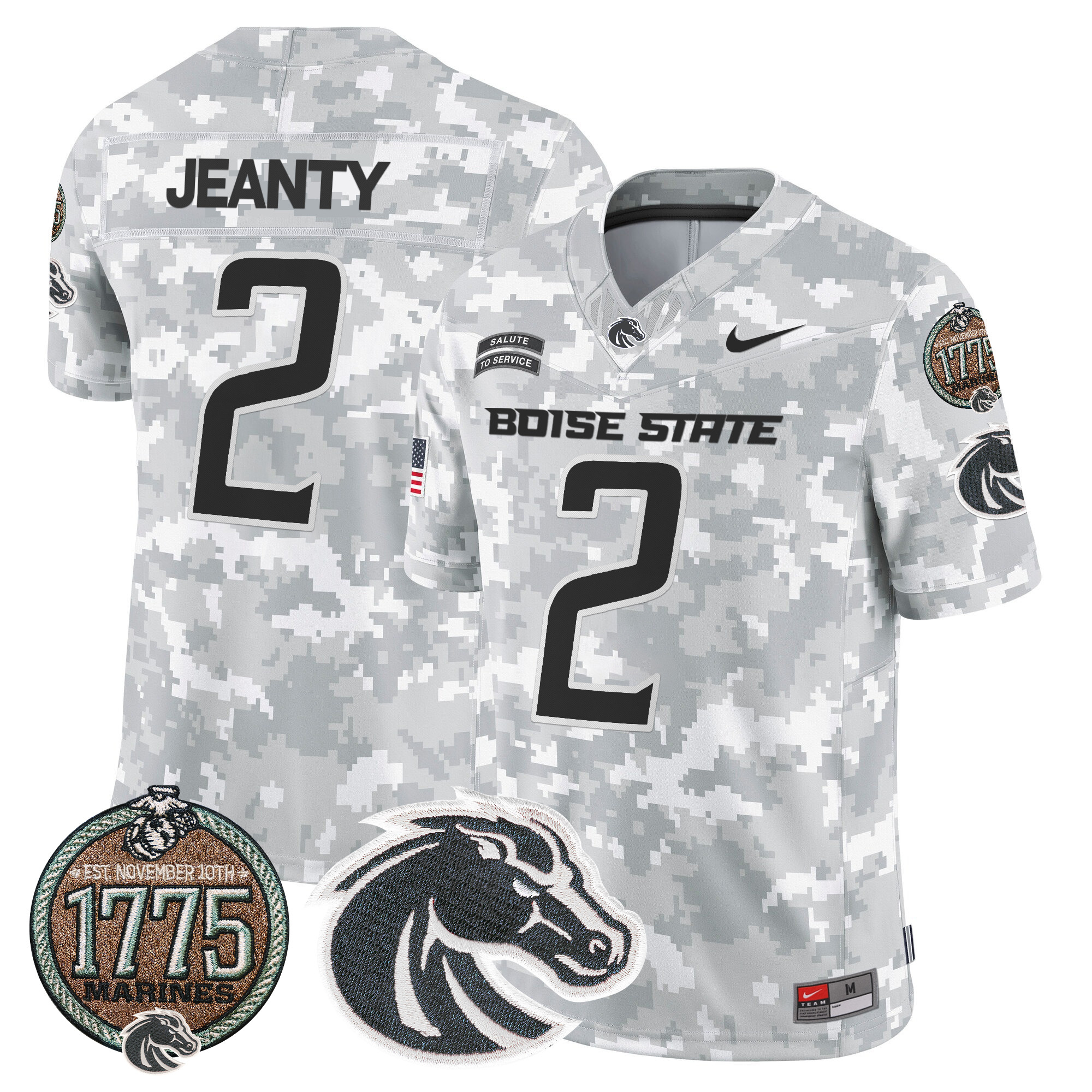 Men’s Boise State Broncos 2024 Salute to Service Establishment Year Patch Vapor Limited Jersey – All Stitched
