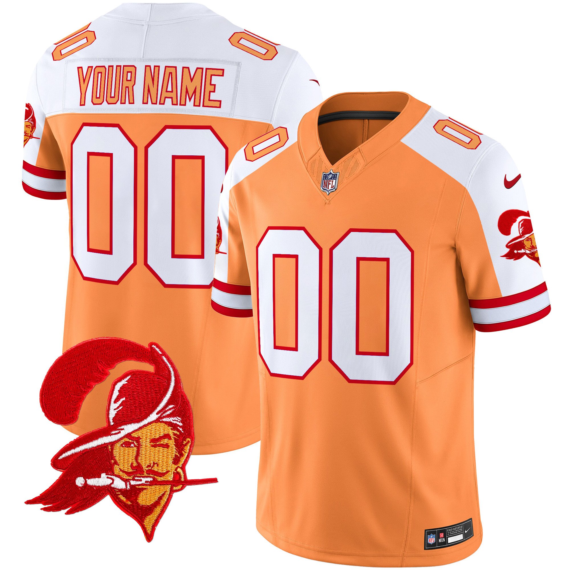 Tampa Bay Tampa Bay Buccaneers Throwback Vapor Limited Custom Jersey V2 – All Stitched