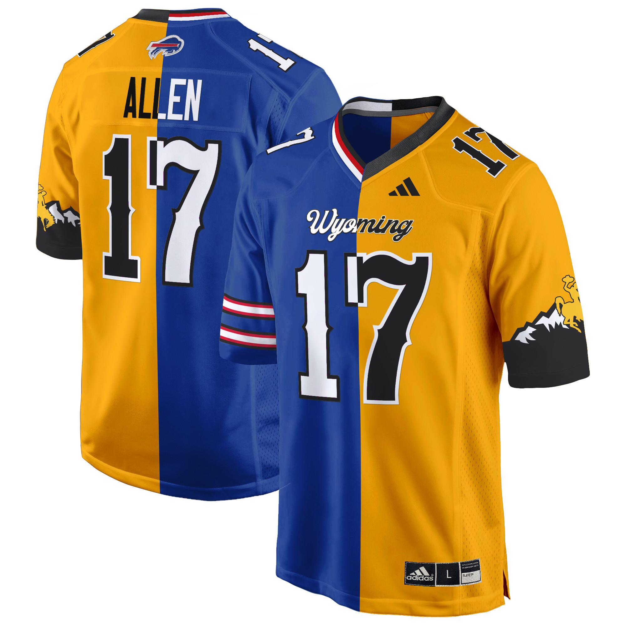 Wyoming Cowboys Split Game Jersey – All Stitched