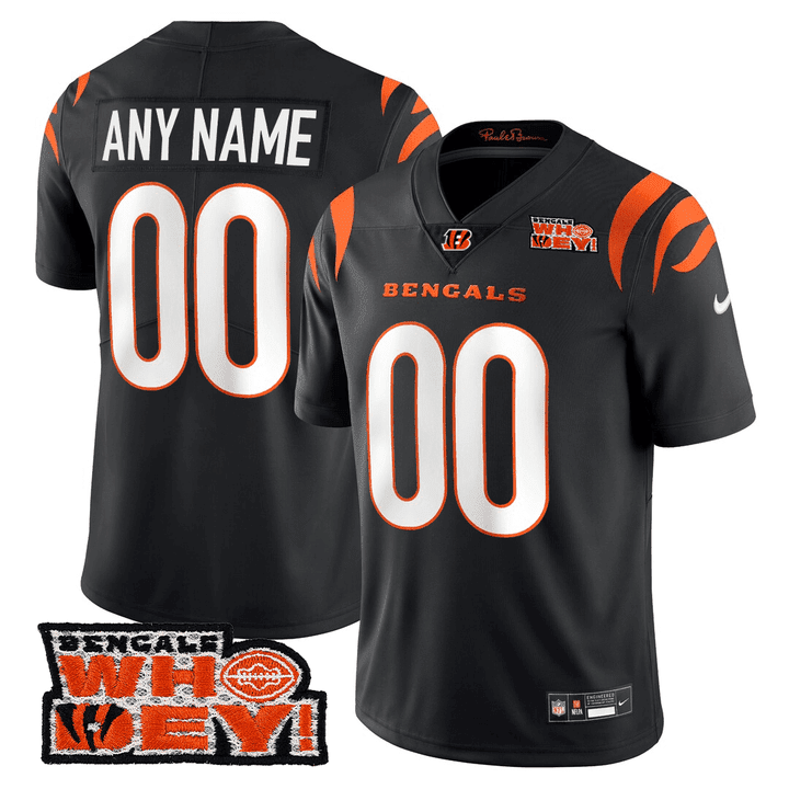 Cincinnati Bengals Who Dey Patch Custom Jersey – All Stitched