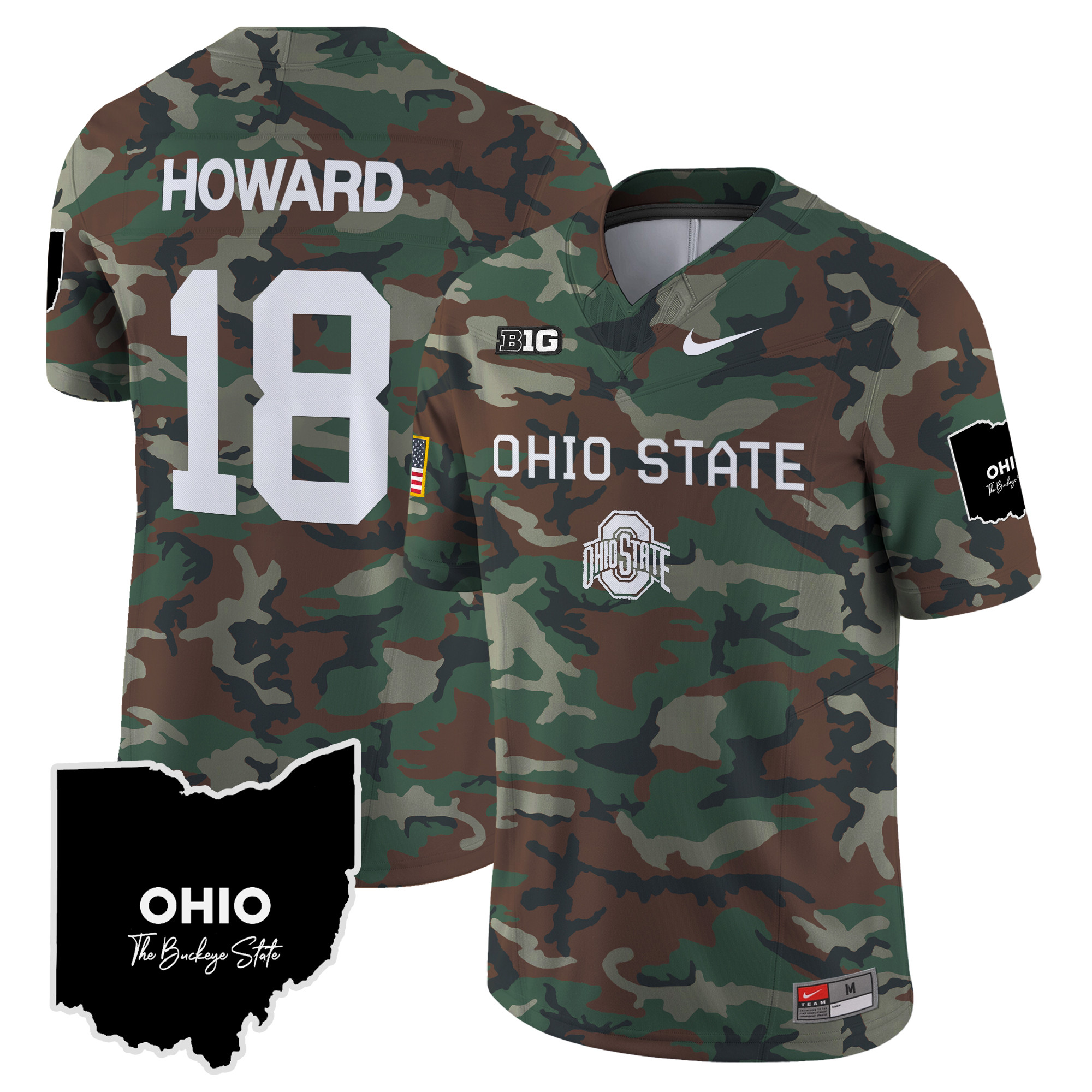 Ohio State Buckeyes 2024 Military Vapor Limited Jersey – All Stitched
