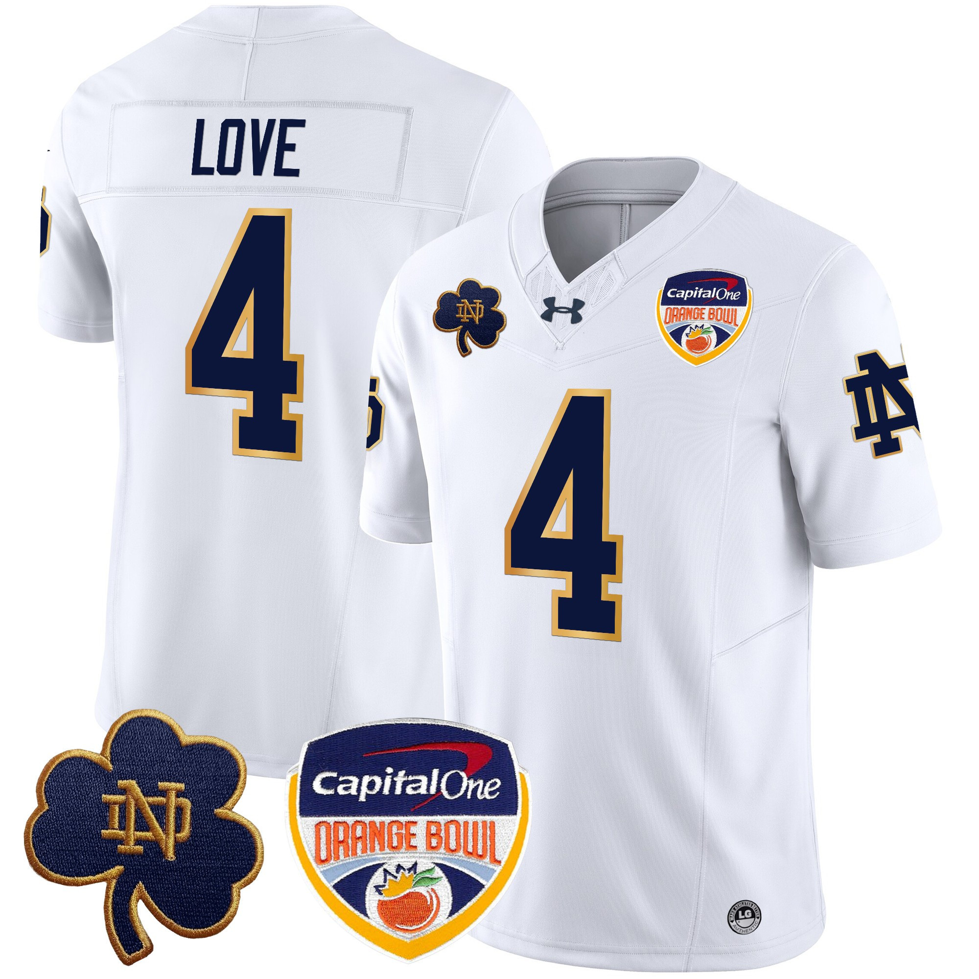 Men’s Notre Dame Fighting Irish 2024 Orange Bowl Patch Vapor Limited Jersey – All Stitched