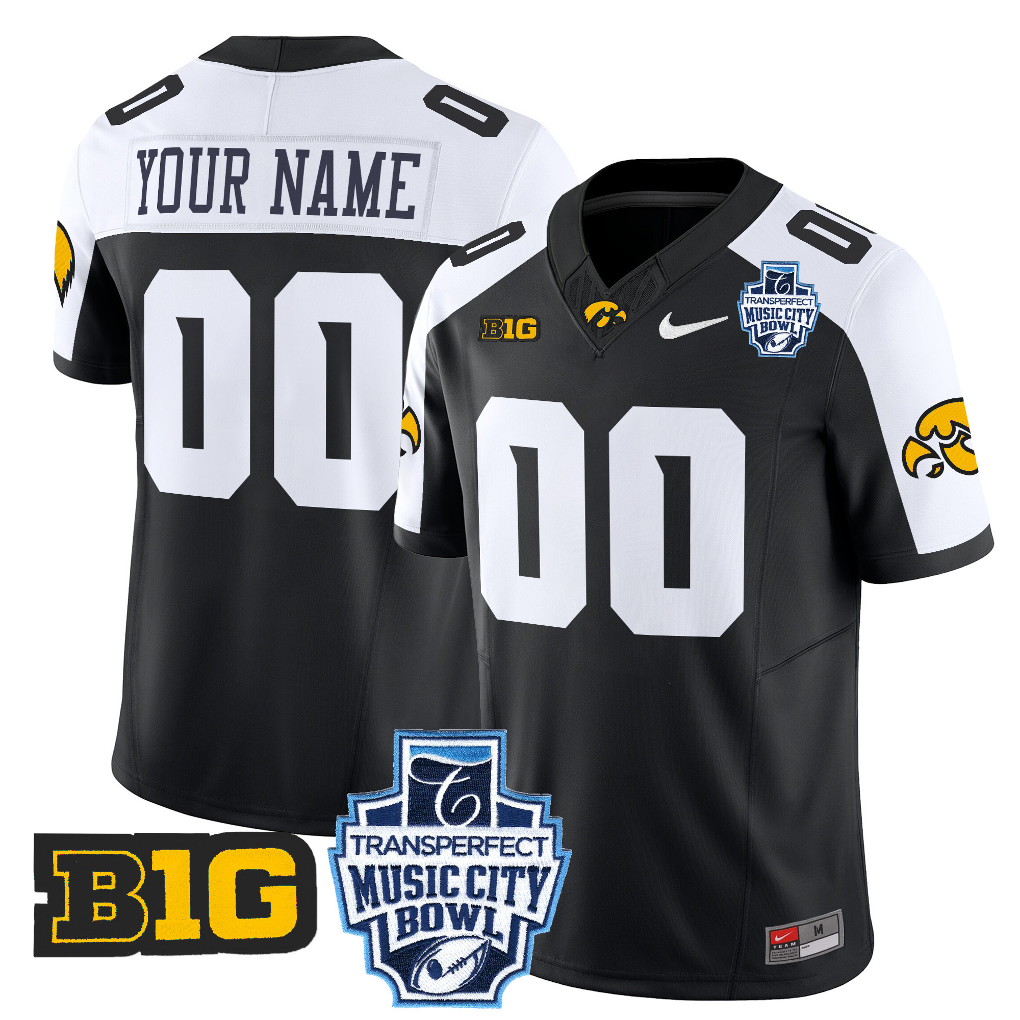 Iowa Hawkeyes 2024 Music City Bowl Vapor Limited Custom Jersey – All Stitched
