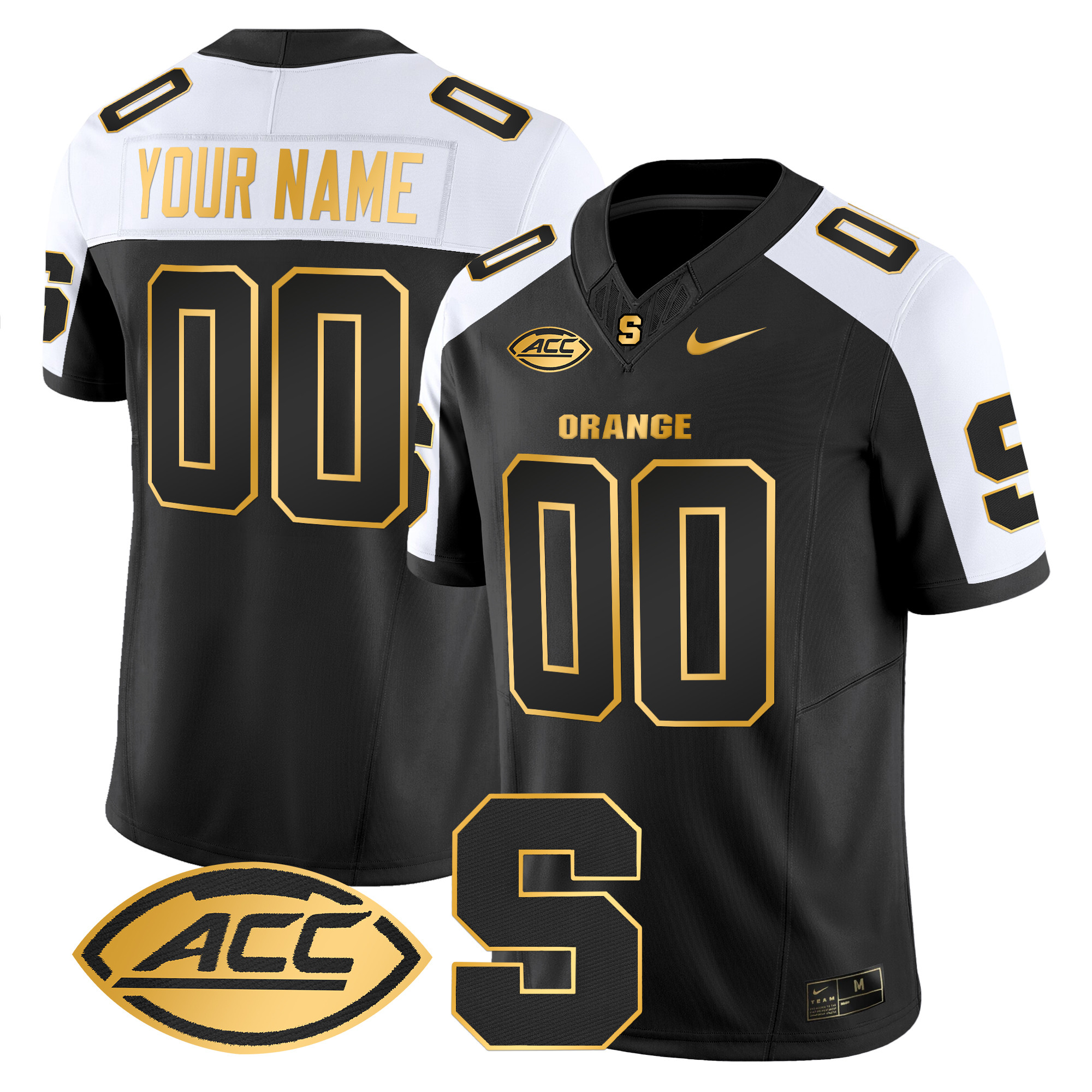 Syracuse Orange 2024 Gold Vapor Limited Custom Jersey – All stitched