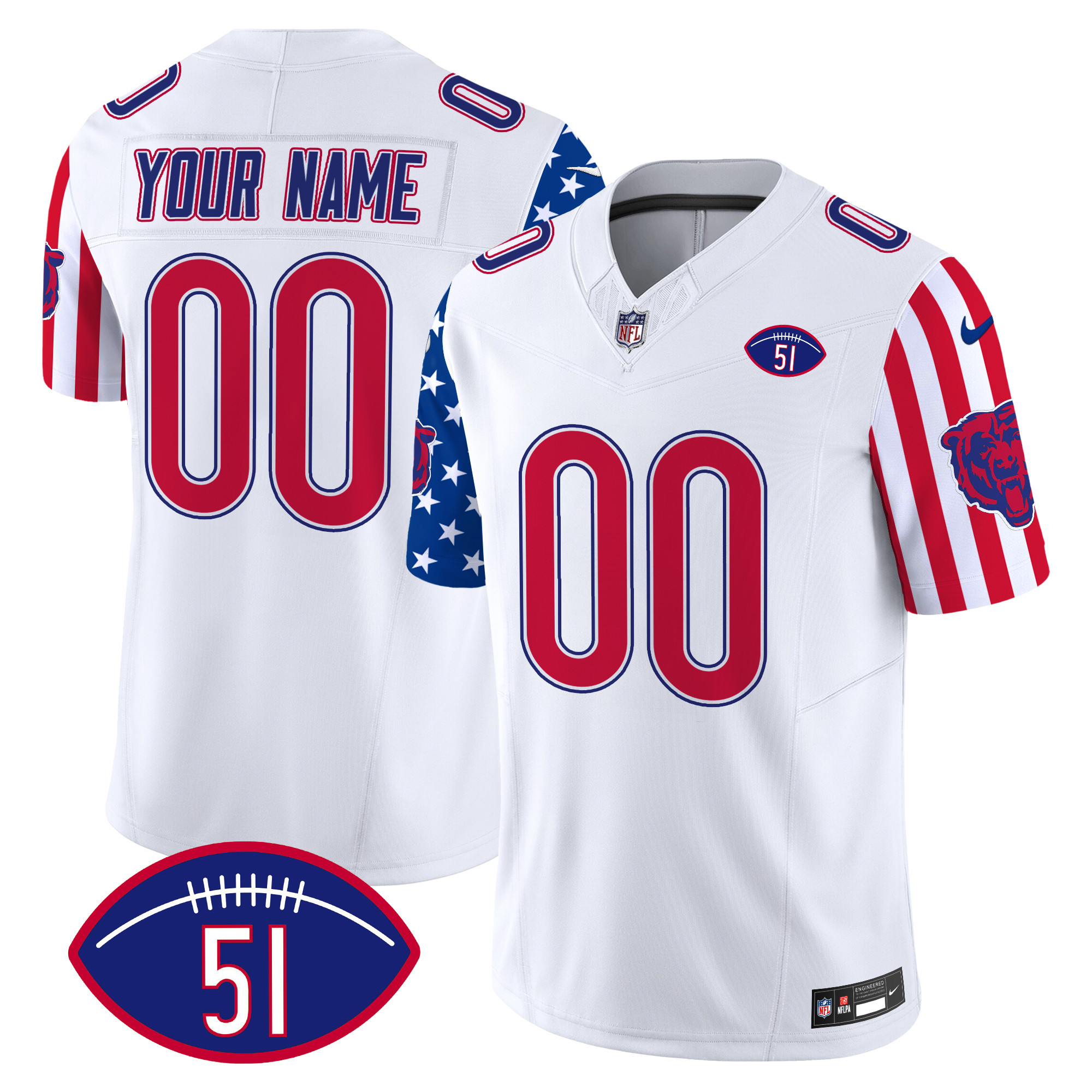 Chicago Bears American Style Vapor Limited Custom Jersey – All Stitched