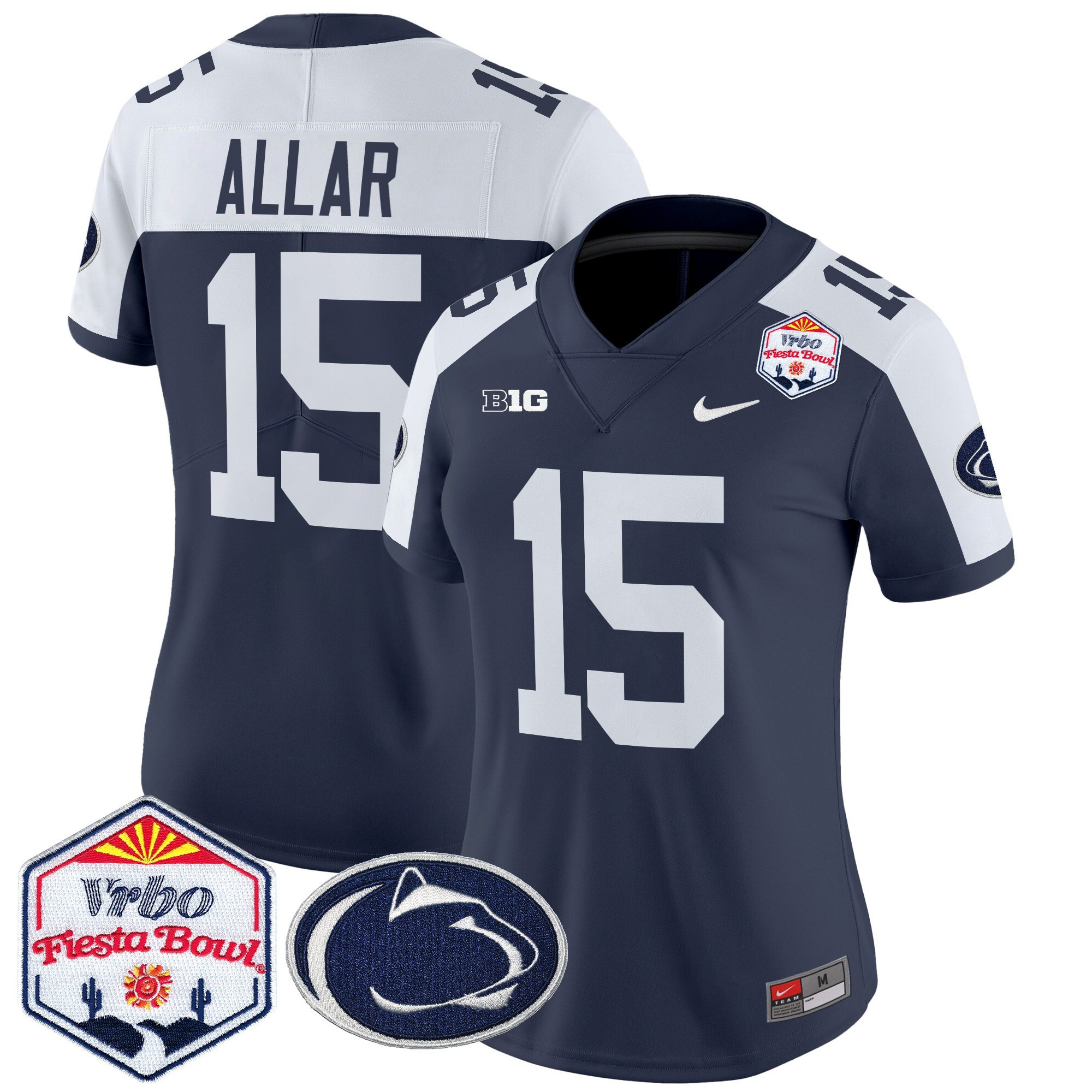 Women’s Penn State Nittany Lions 2024 The Fiesta Bowl Patch Vapor Limited Jersey – All Stitched