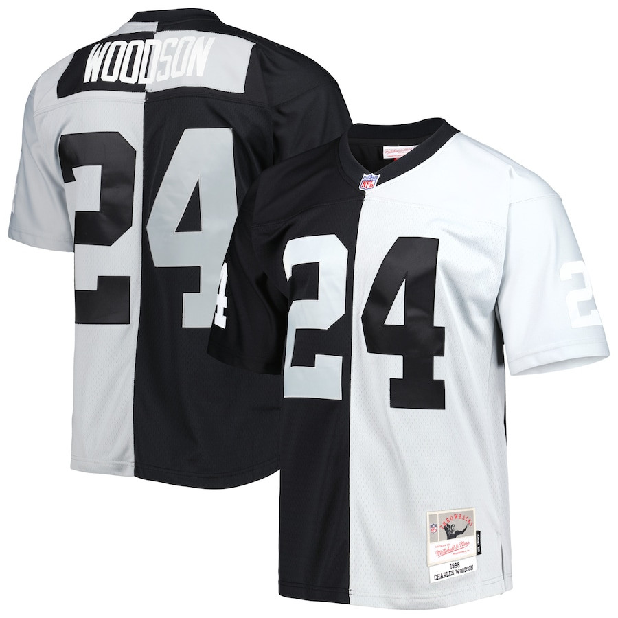 Charles Woodson Las Vegas Raiders 1998 Split Legacy Jersey – All Stitched