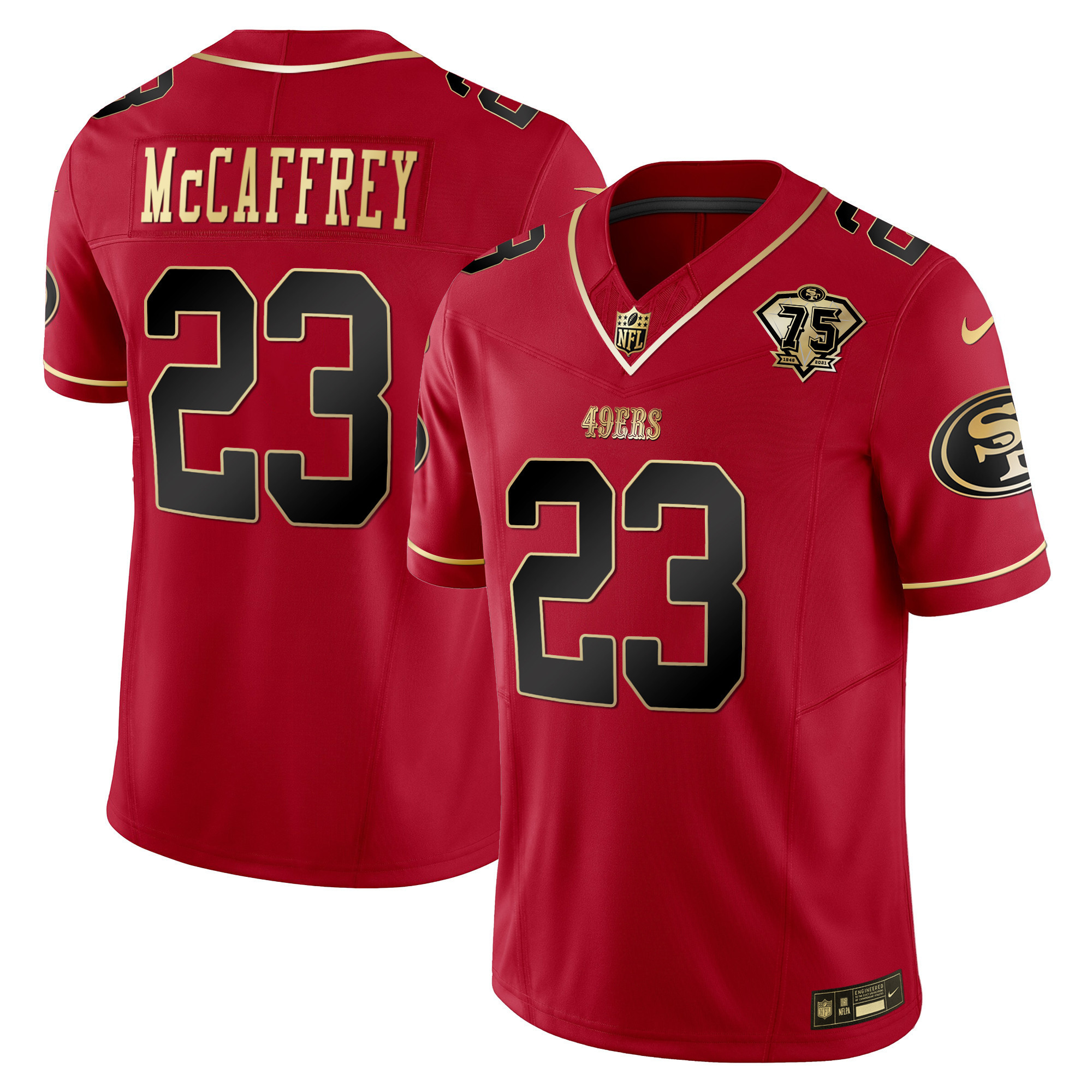 Youth’s San Francisco 49ers 2023 Vapor Gold Limited Jersey – All Stitched