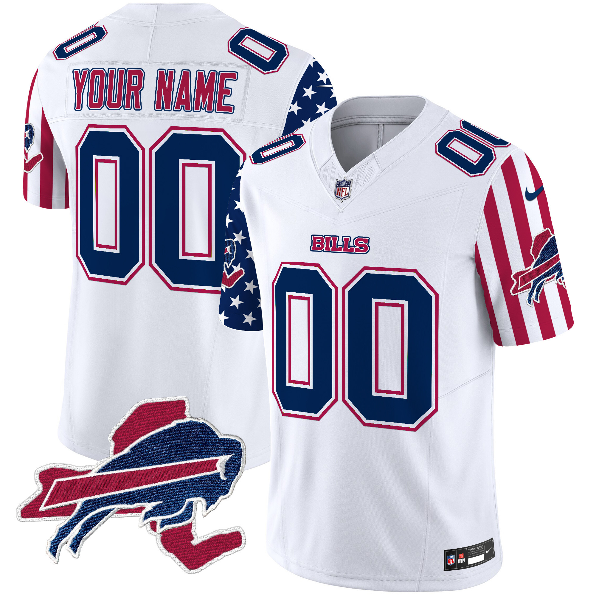 Bills American Style Vapor Limited Custom Jersey V2 – All Stitched