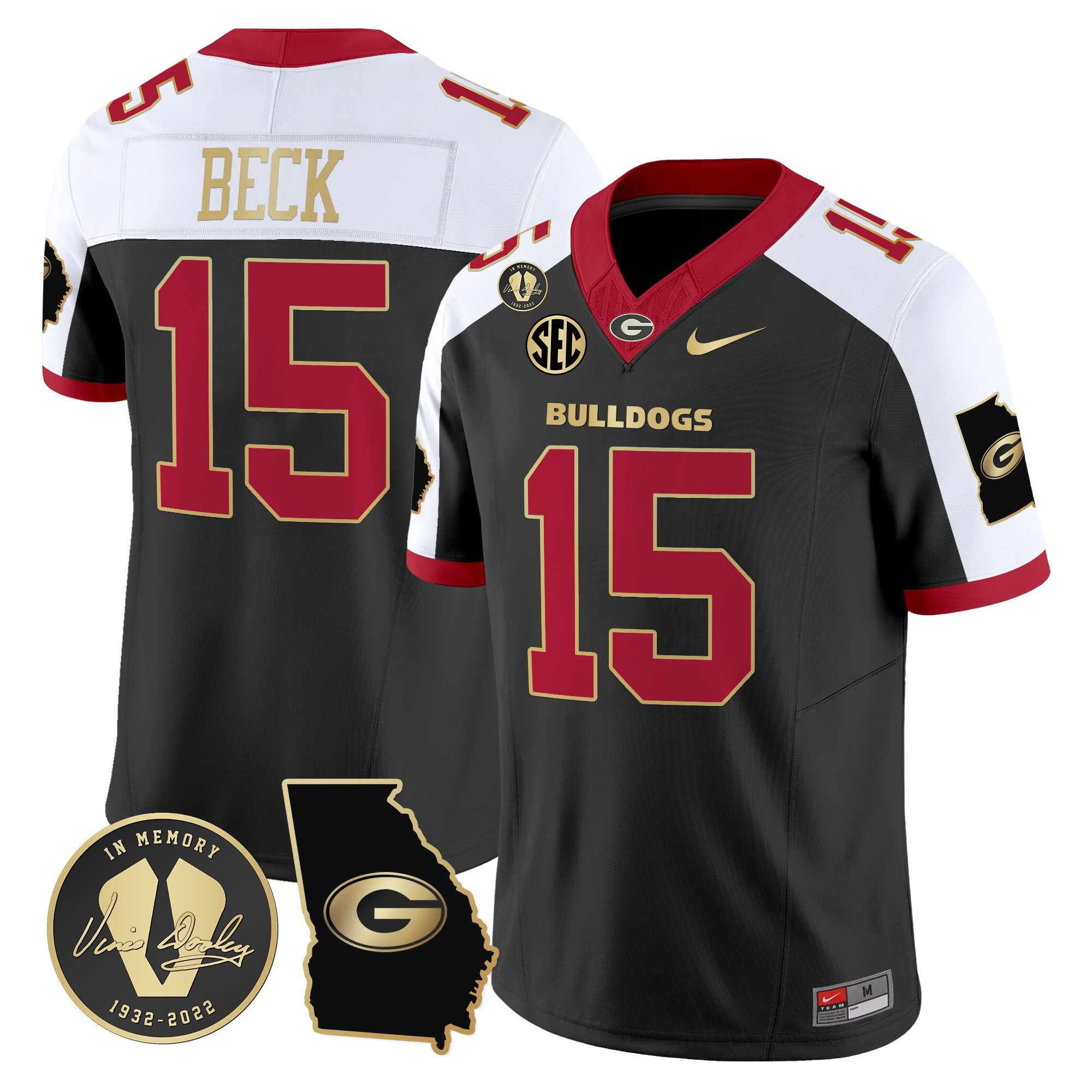 Men’s Georgia Bulldogs 2024 Vapor Limited Jersey V3 – Georgia Map – All Stitched
