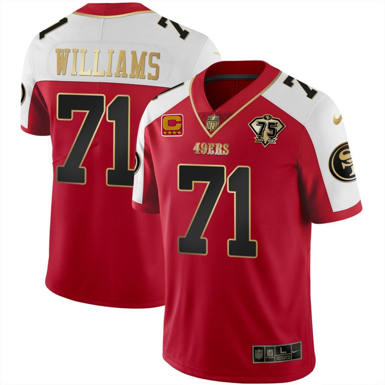 Trent Williams San Francisco 49ers Alternate Red Jersey – All Stitched