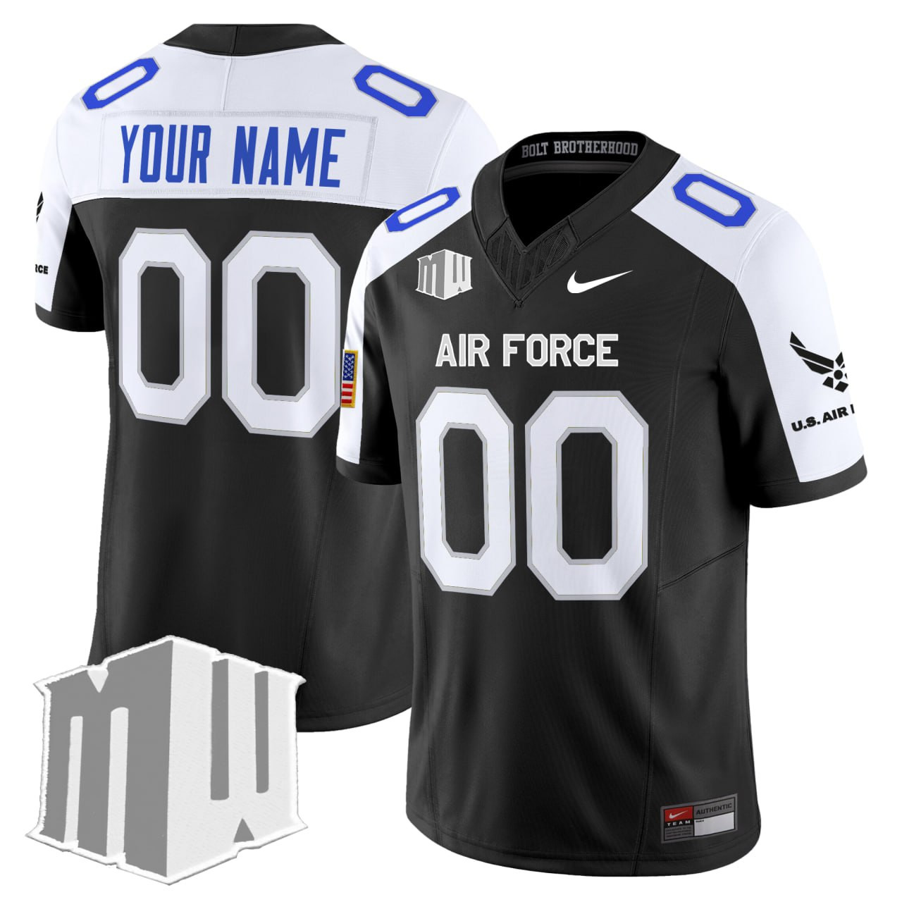 Air Force Falcons 2024 US Air Force Logo Vapor Limited Custom Jersey – All Stitched