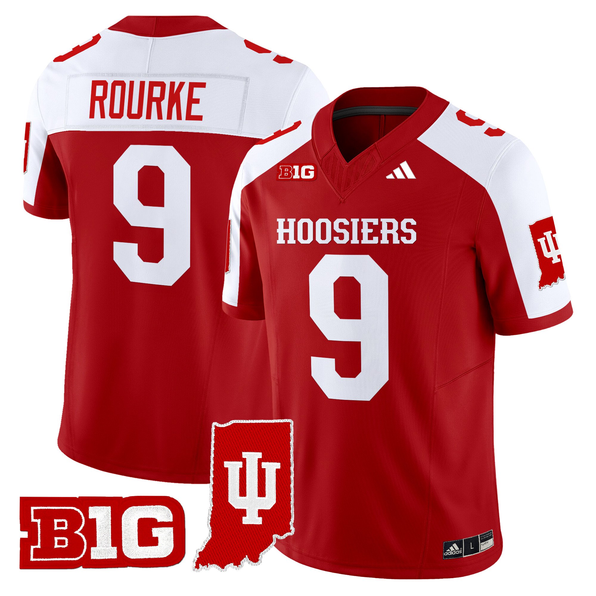 Men’s Indiana Hoosiers 2024 Map Patch Vapor Limited Jersey – All Stitched