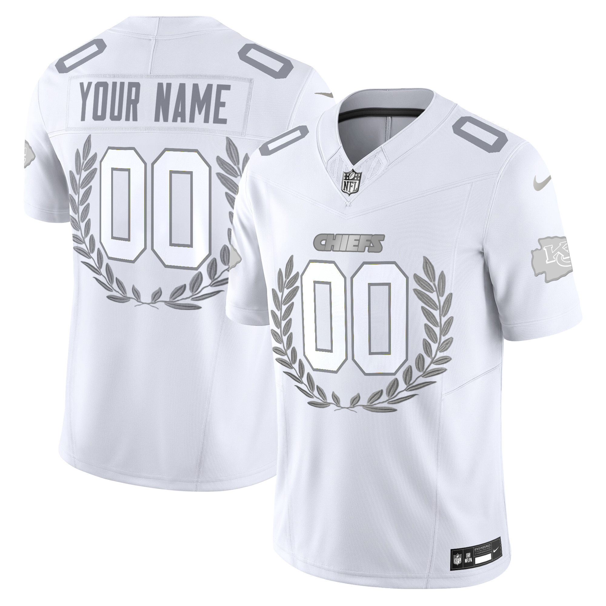 Kansas City Chiefs Platinum MVP Vapor Limited Custom Jersey – All Stitched