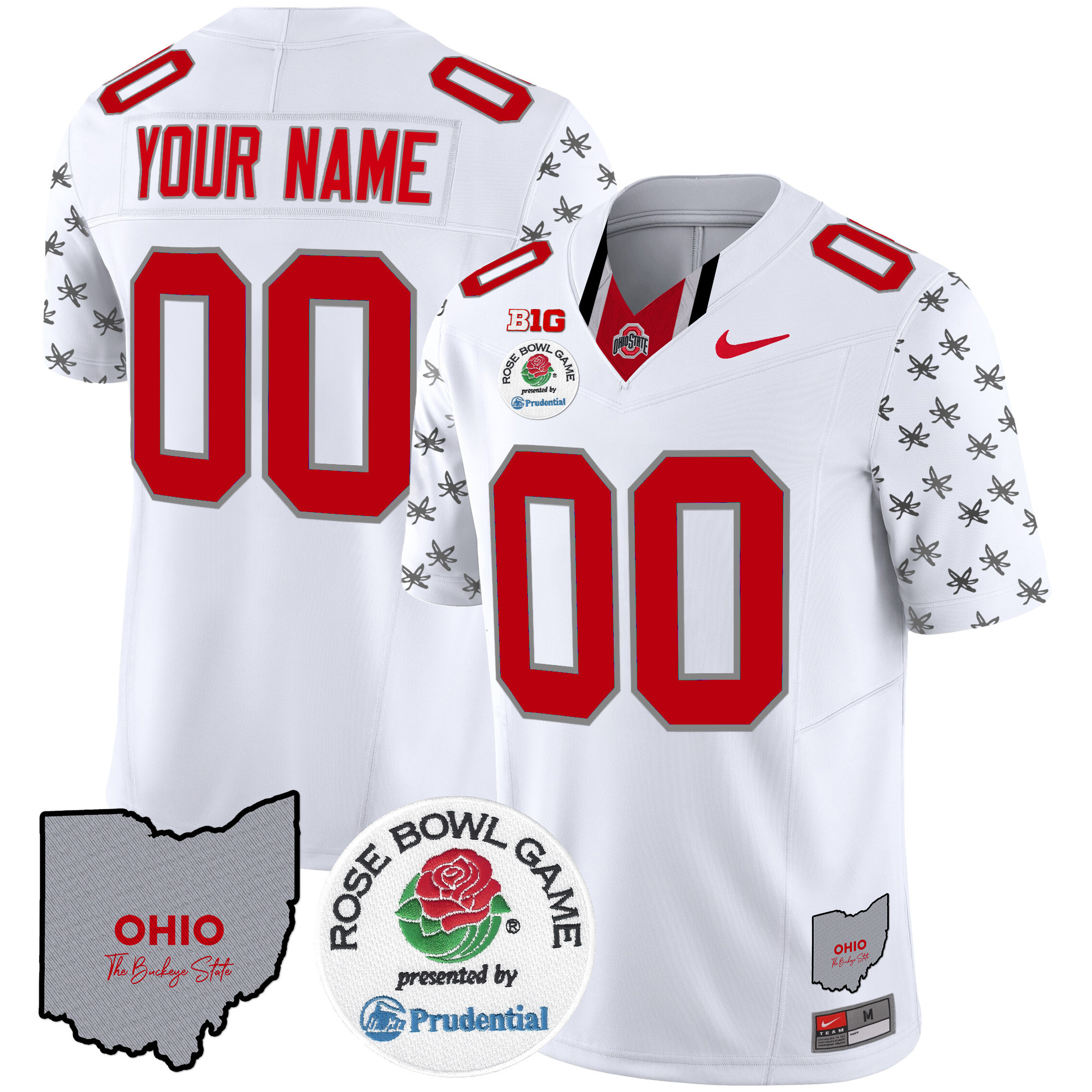 Ohio State Buckeyes Rose Bowl Vapor Limited Custom Jersey V4 – All Stitched