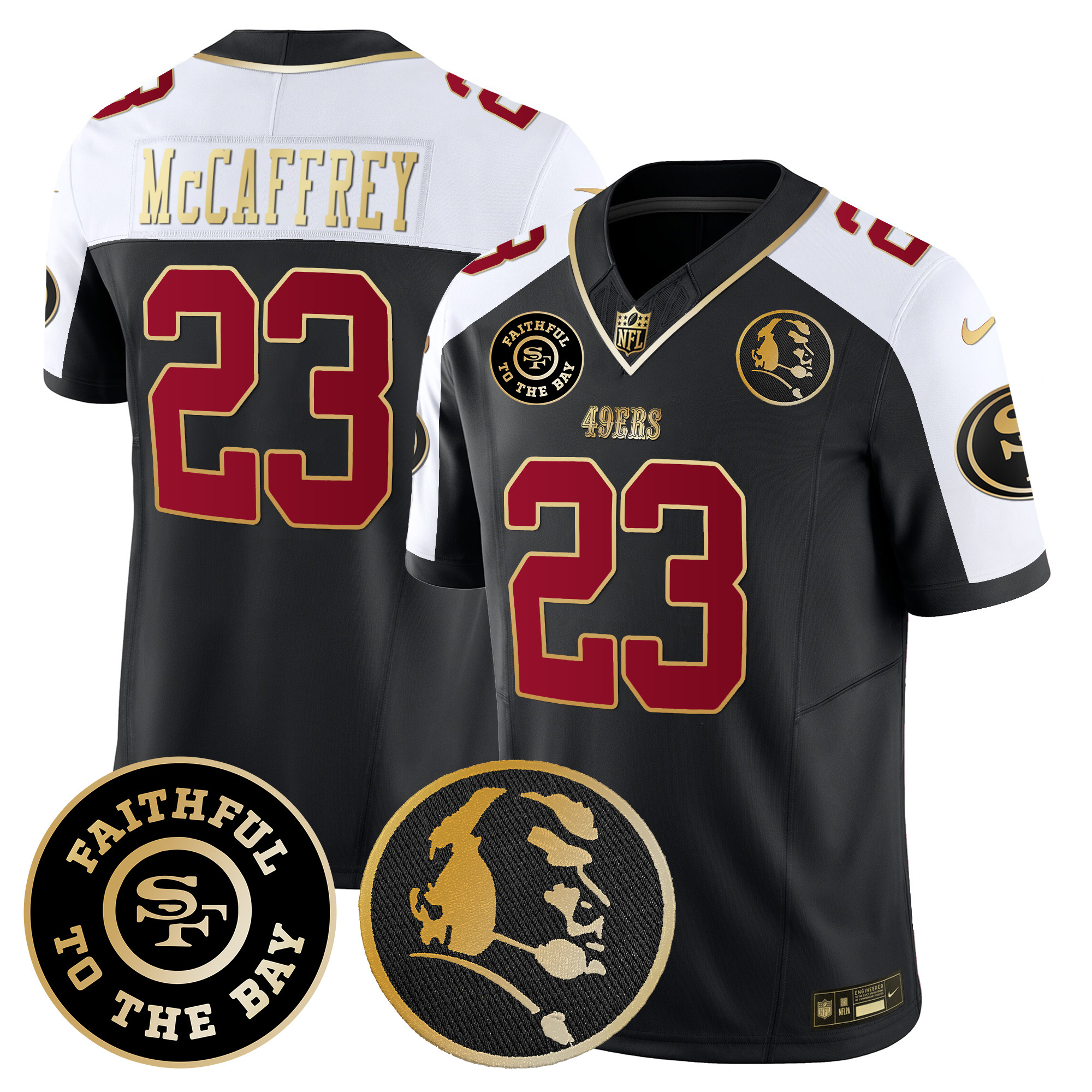 Men’s San Francisco 49ers Faithful & John Madden Patch Vapor Jersey – All Stitched