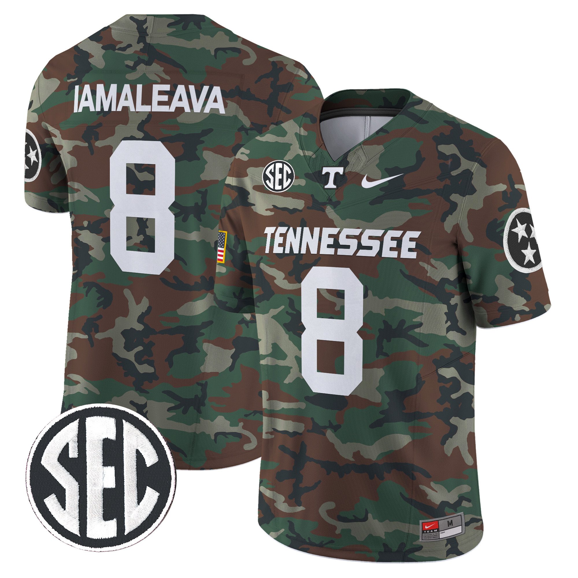 Tennessee Volunteers 2024 Military Vapor Limited Jersey V2 – All Stitched