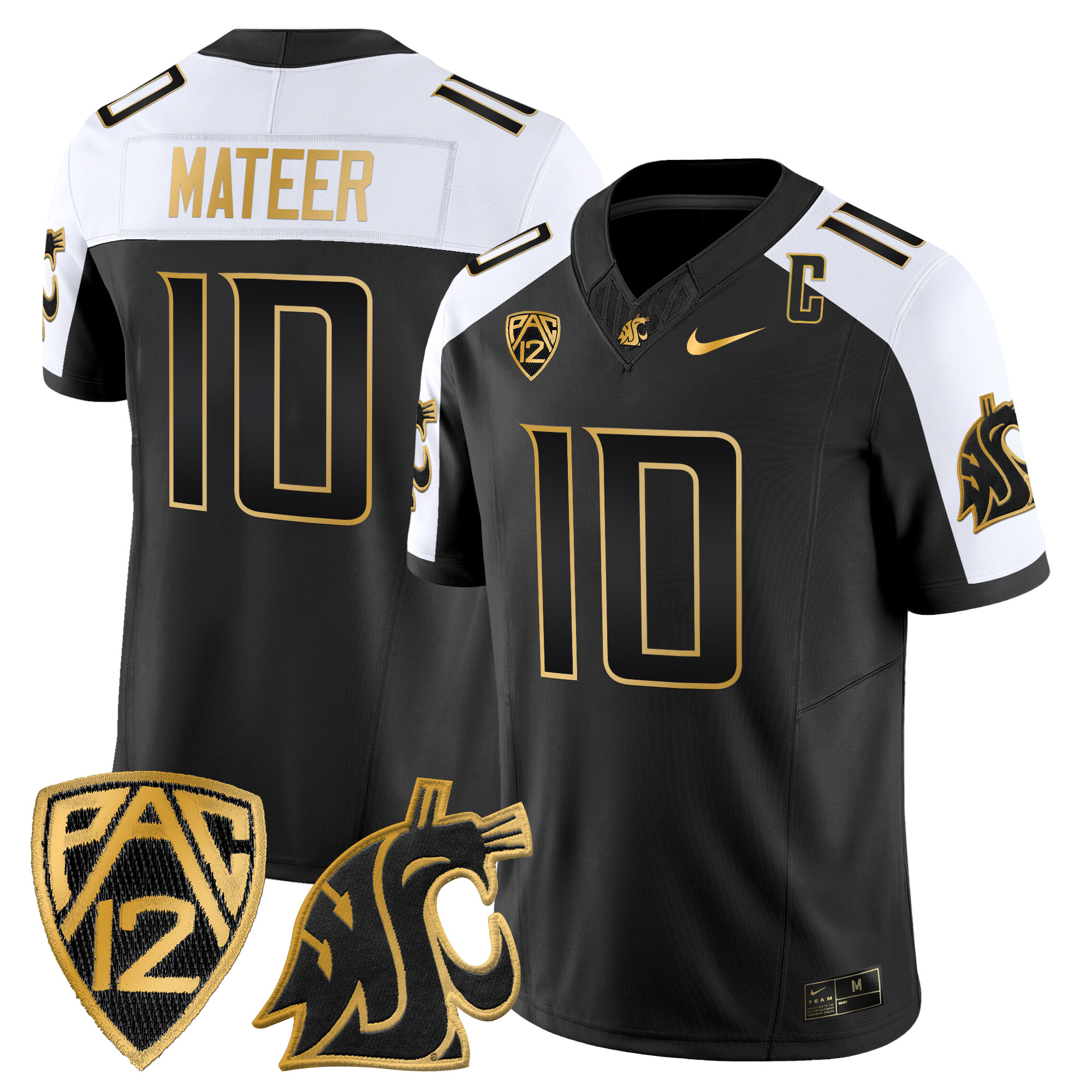 Men’s Washington State Cougars 2024 Gold Vapor Limited Jersey – All stitched