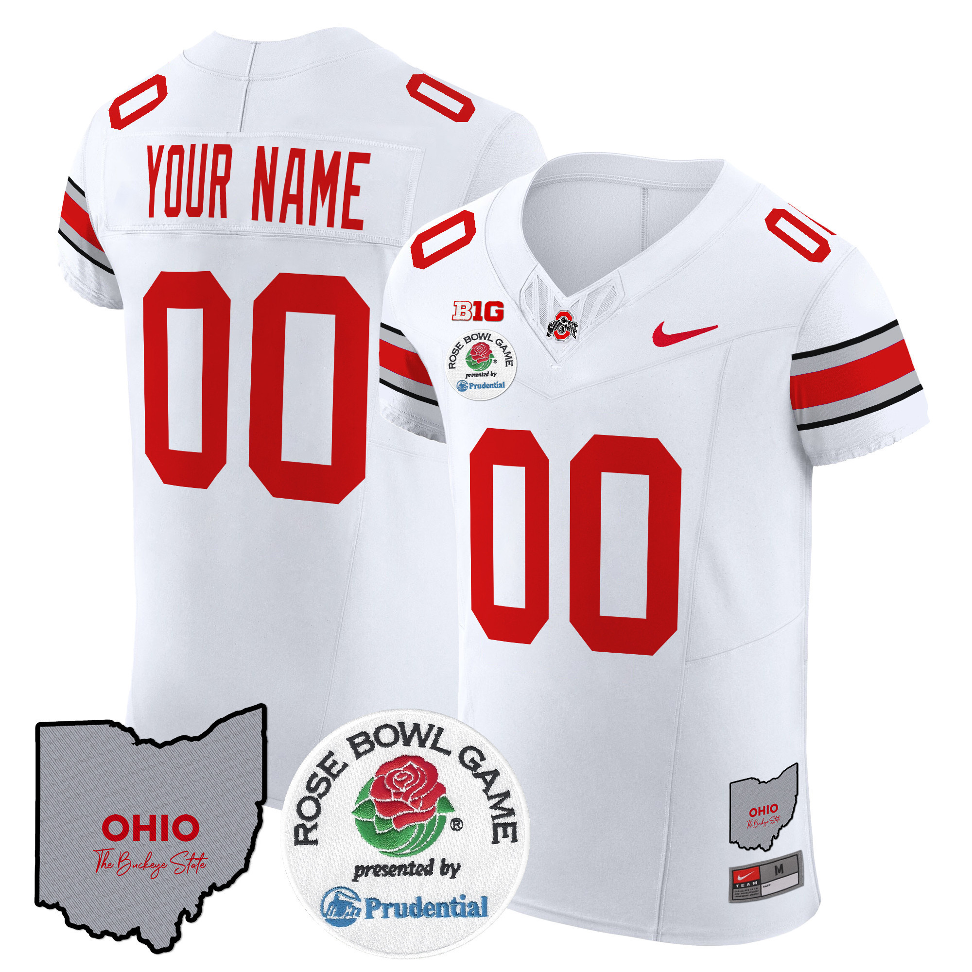 Ohio State Buckeyes Rose Bowl Vapor Elite Custom Jersey – All Stitched