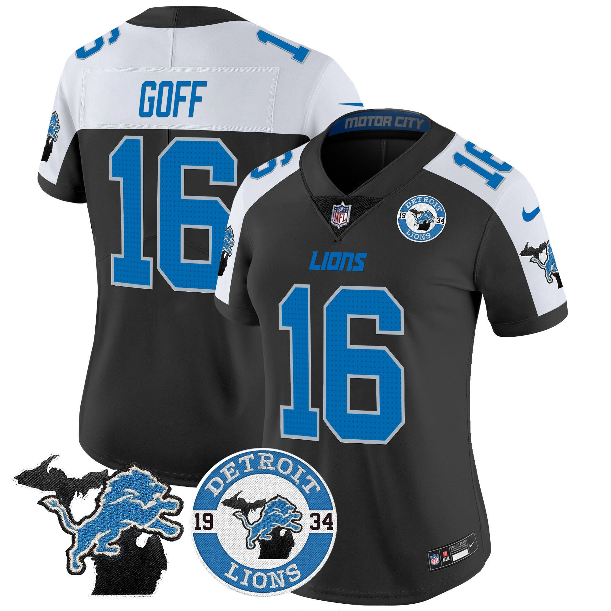 Women’s Detroit Lions 2024 Vapor Limited Jersey – Est. 1934 Patch – All Stitched