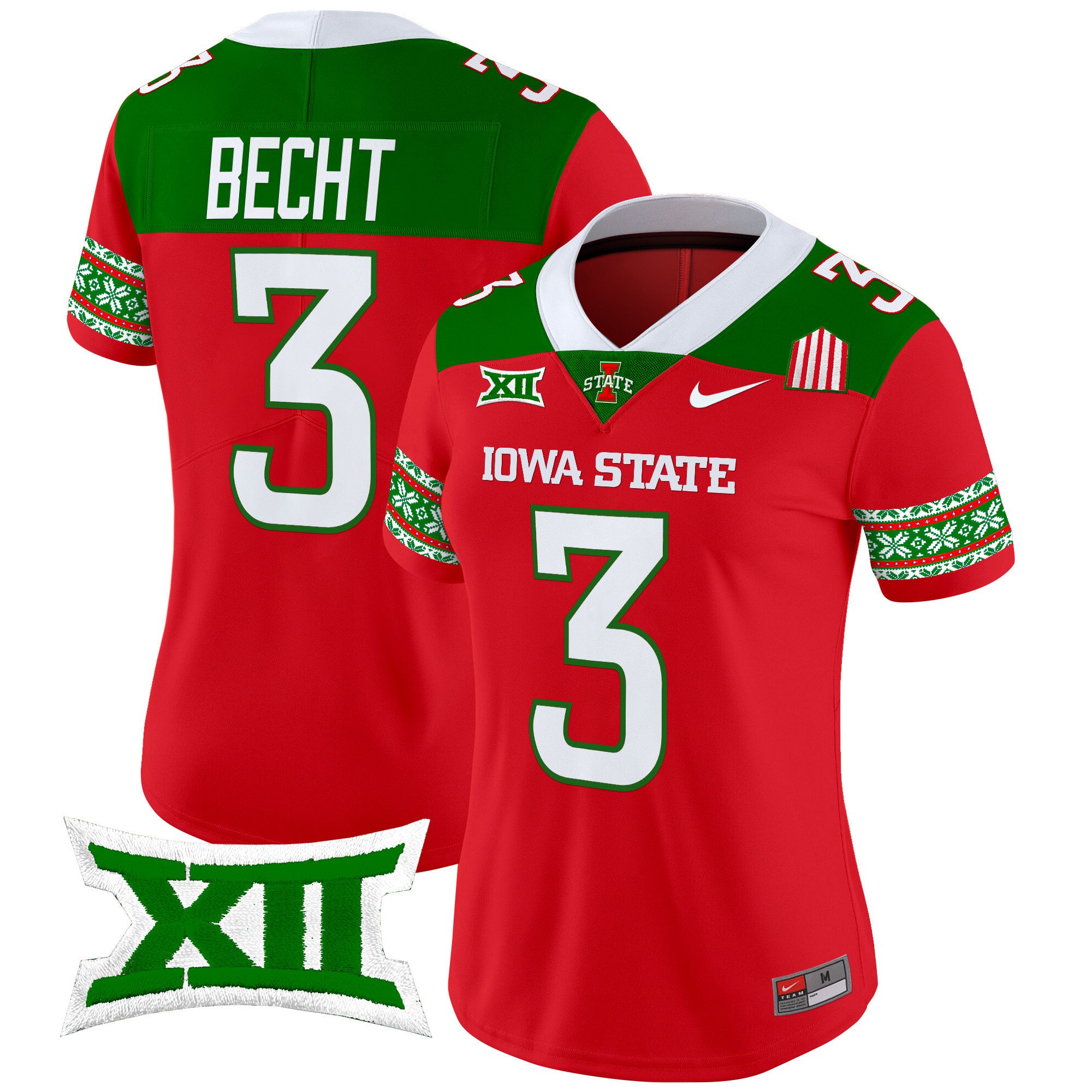 Women’s Iowa State Cyclones 2024 Christmas Vapor Limited Jersey – All Stitched
