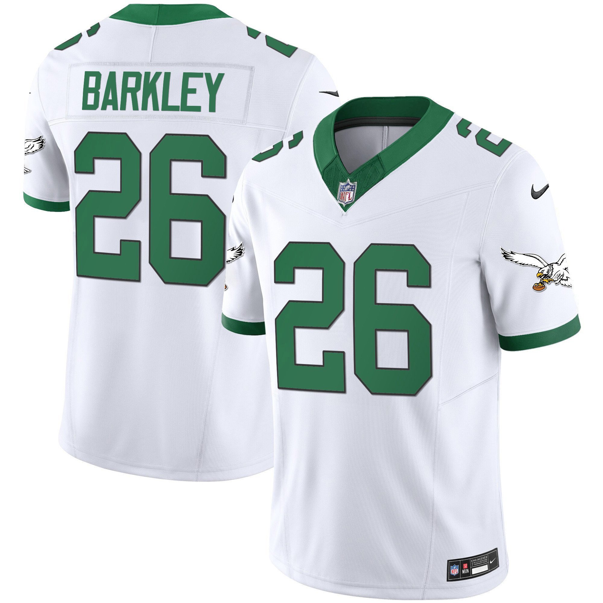 Men’s Philadelphia Eagles Throwback Kelly Vapor Limited Jersey V2 – All Stitched
