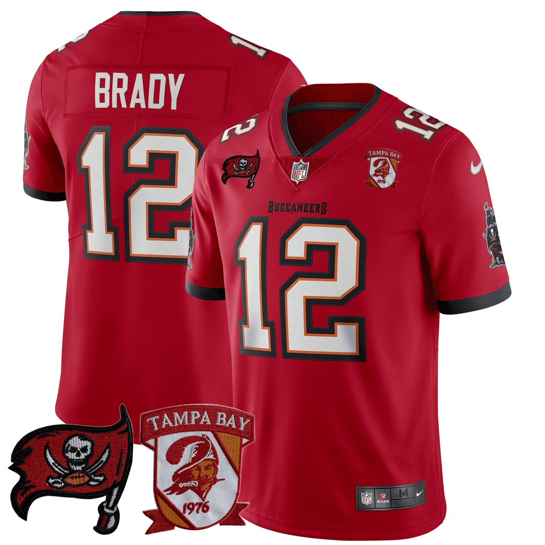 Men’s Tampa Bay Tampa Bay Buccaneers Logo Patch Jersey – All Stitched