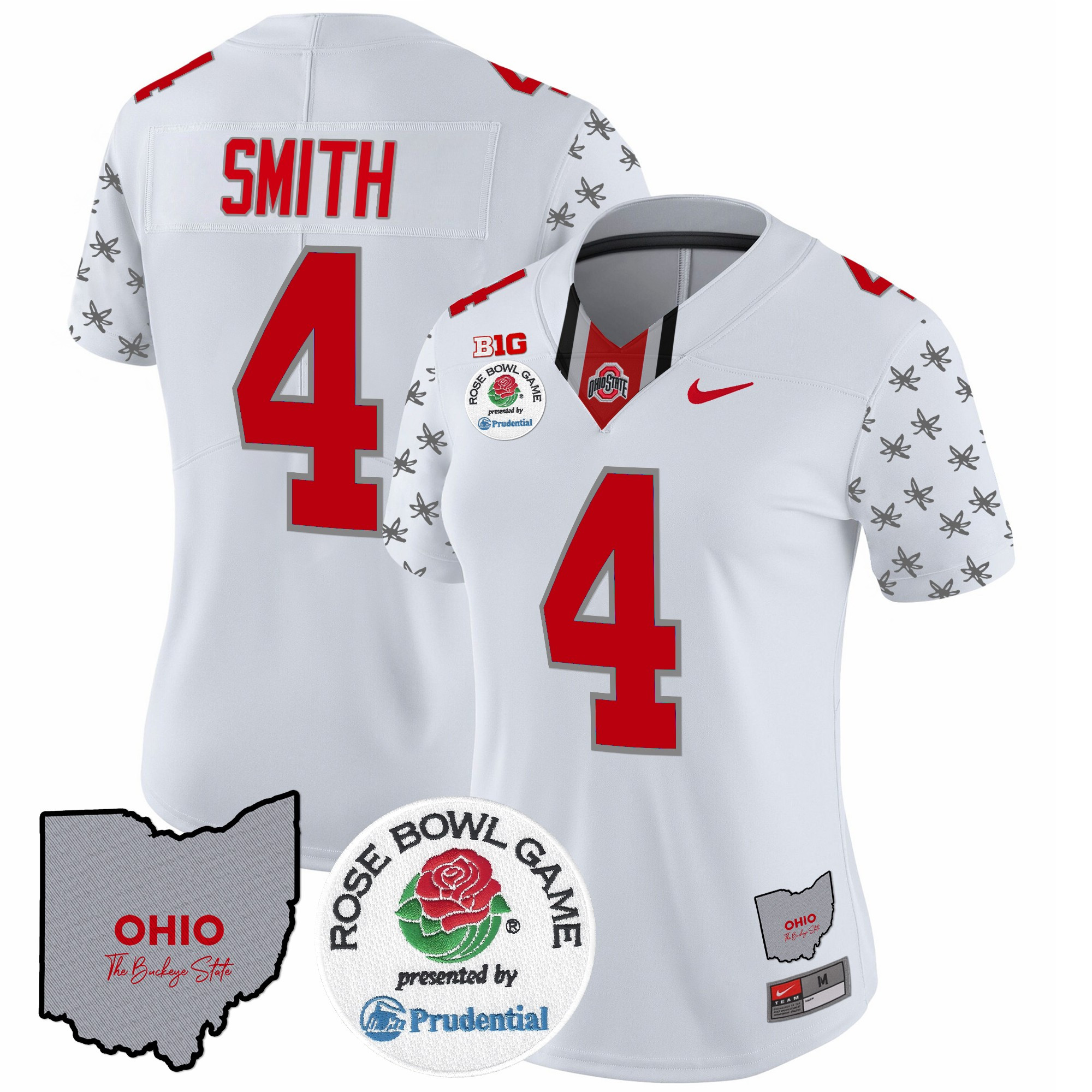 Women’s Ohio State Buckeyes Rose Bowl Vapor Limited Jersey V4 – All Stitched