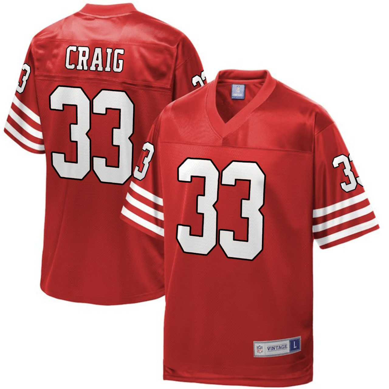 Roger Craig San Francisco 49ers Red Throwback Jersey – All Stitched