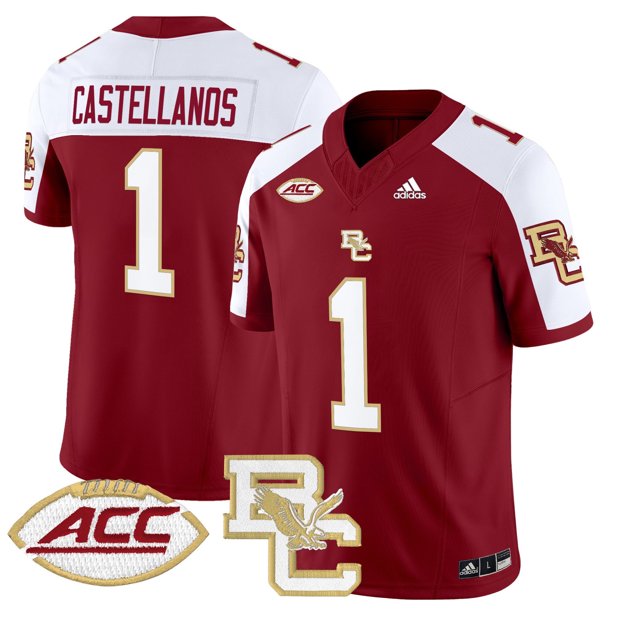 Men’s Boston College Eagles 2024 Vapor Limited Jersey – All Stitched