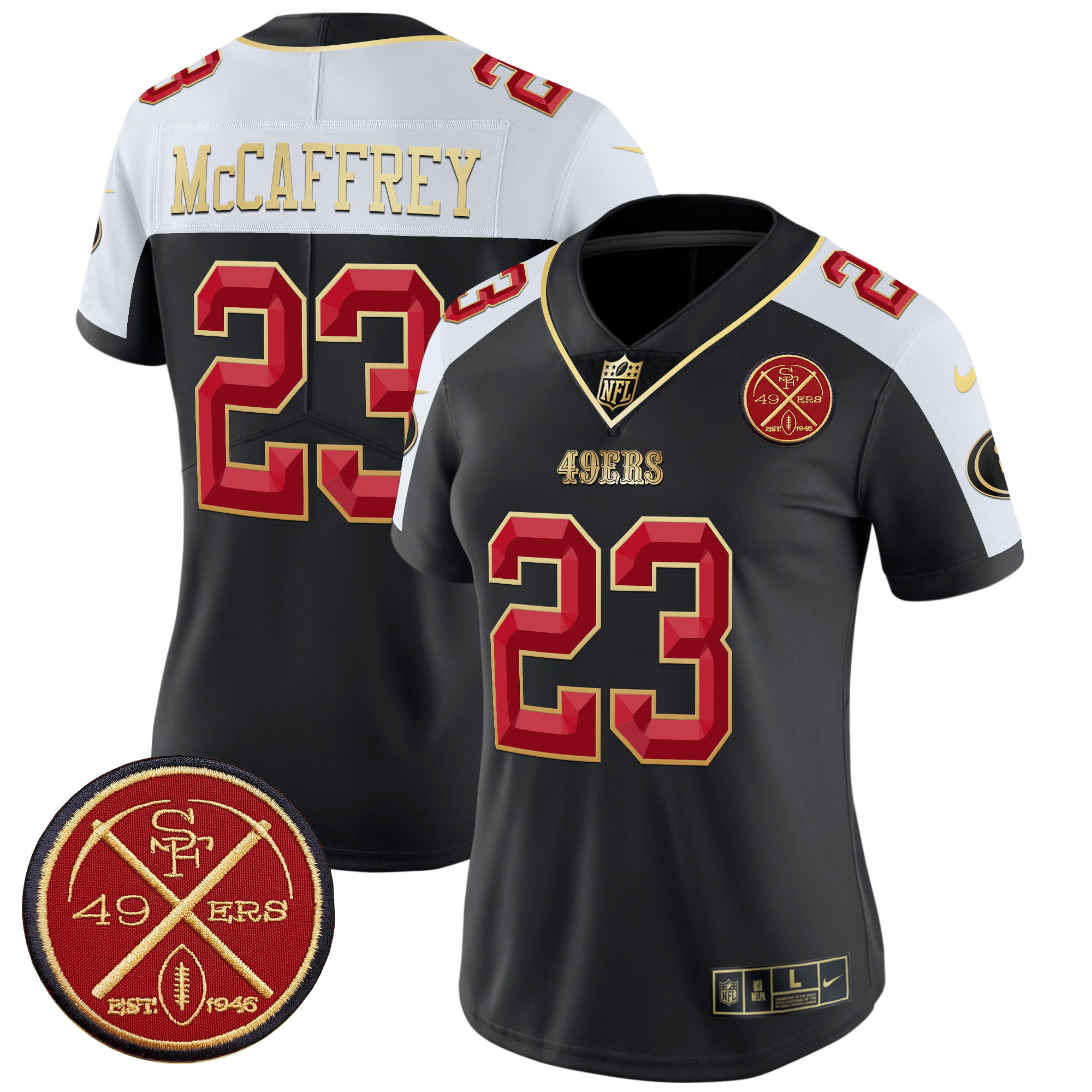 Women’s San Francisco 49ers Est.1946 Patch Vapor Limited Jersey V2 – All Stitched