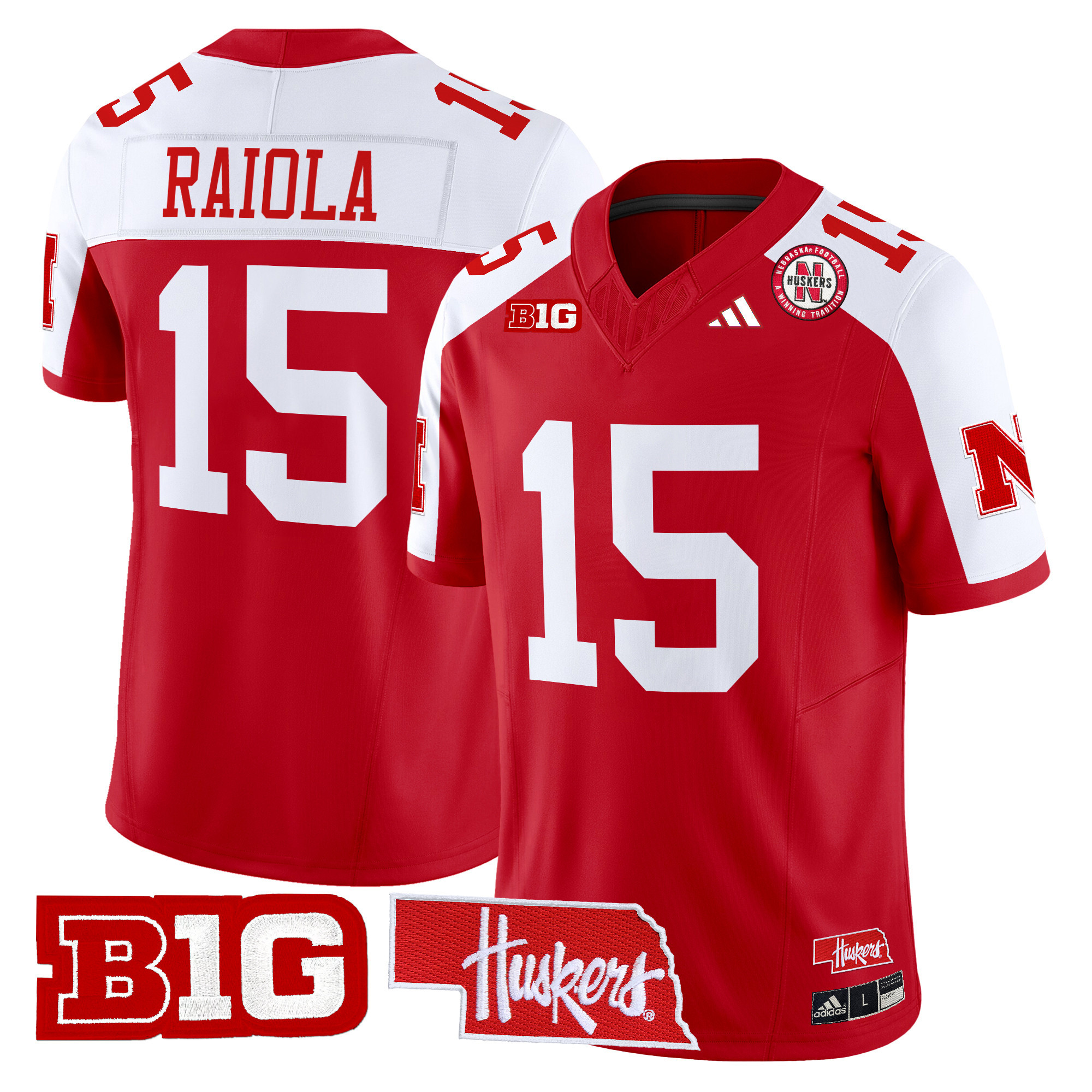 Men’s Nebraska Cornhuskers 2024 State Patch Vapor Limited Jersey – All Stitched