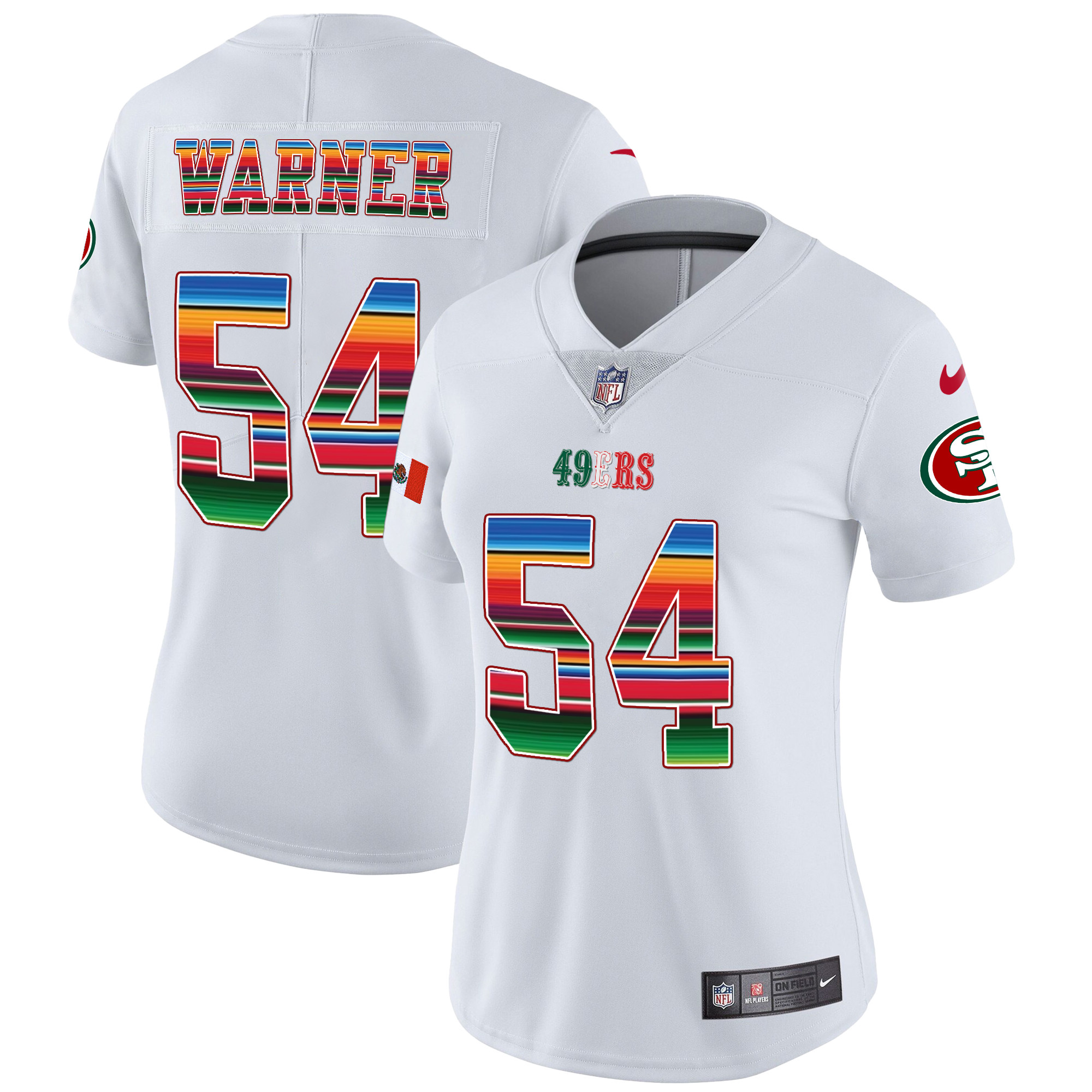 Women’s San Francisco 49ers Mexico Vapor Jersey V3 – All Stitched