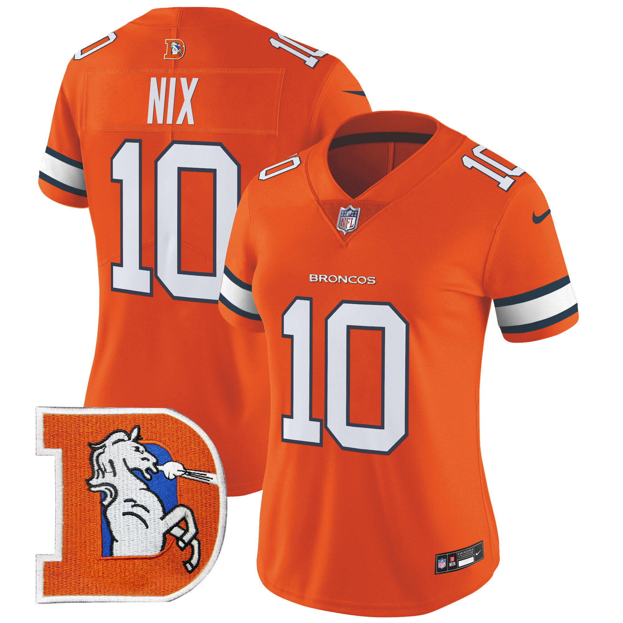 Women’s Denver Broncos Throwback Vapor Limited Jersey V2 – All Stitched