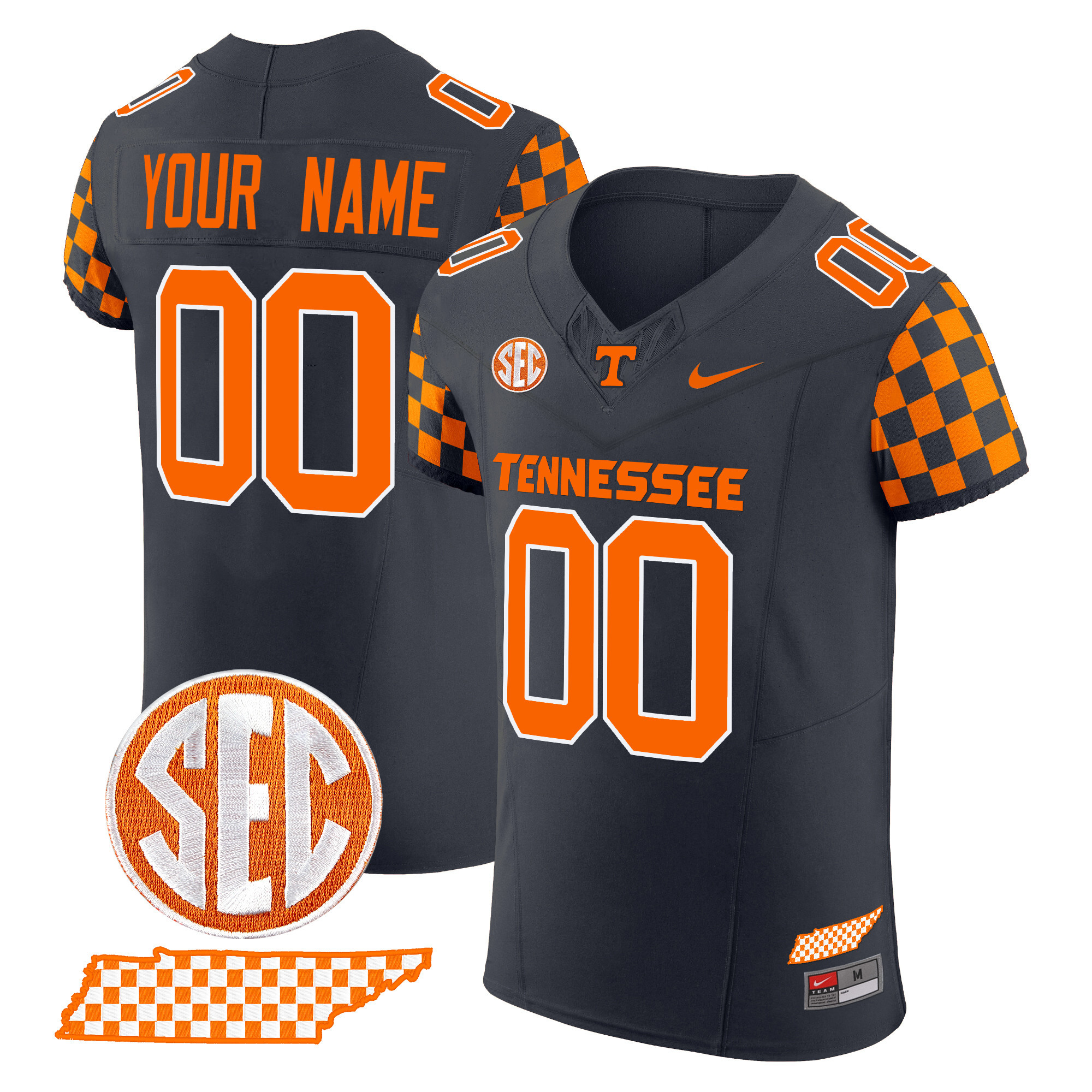Tennessee Volunteers 2024 Checkerboard Vapor Elite Custom Jersey – All Stitched