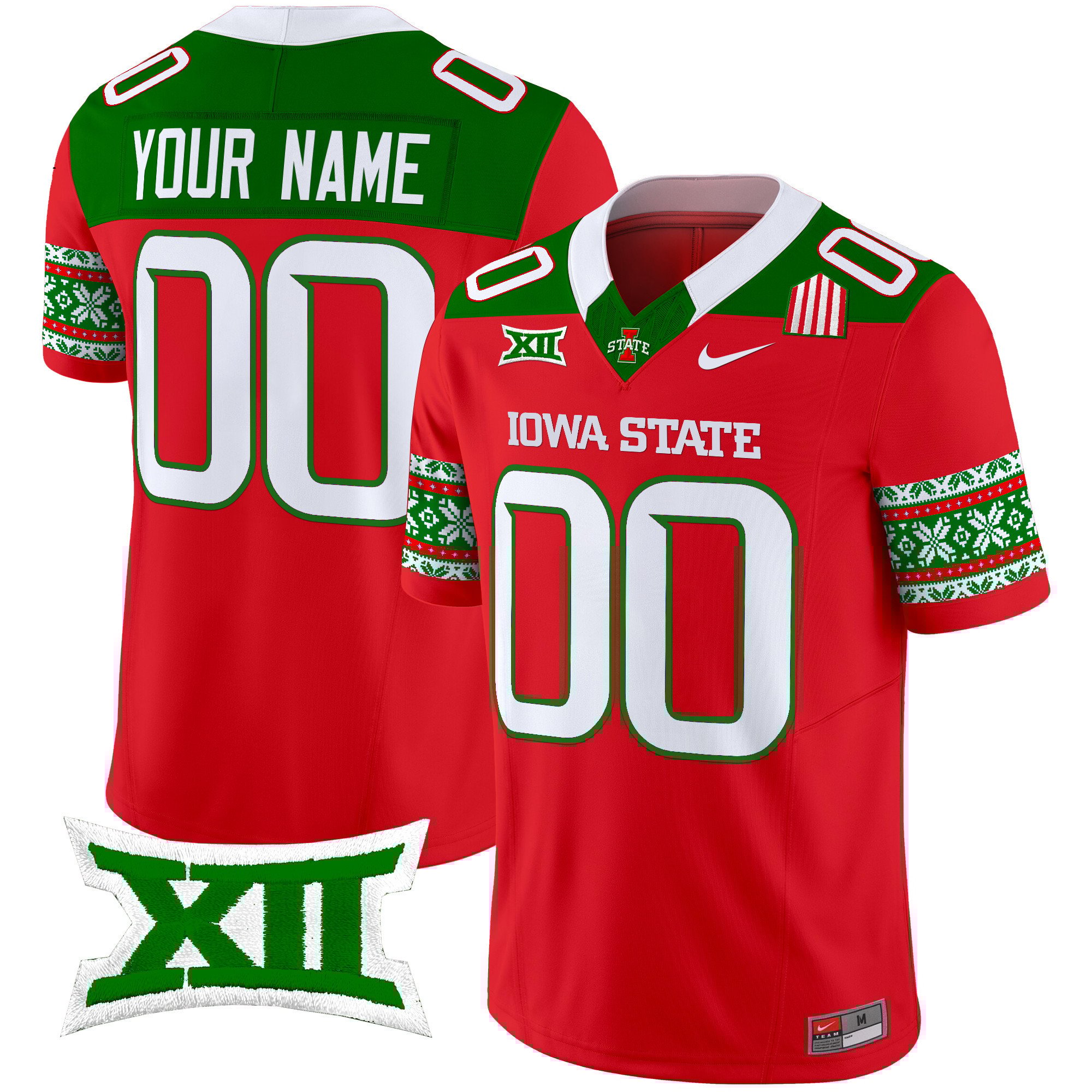 Iowa State Cyclones 2024 Christmas Vapor Limited Custom Jersey – All Stitched
