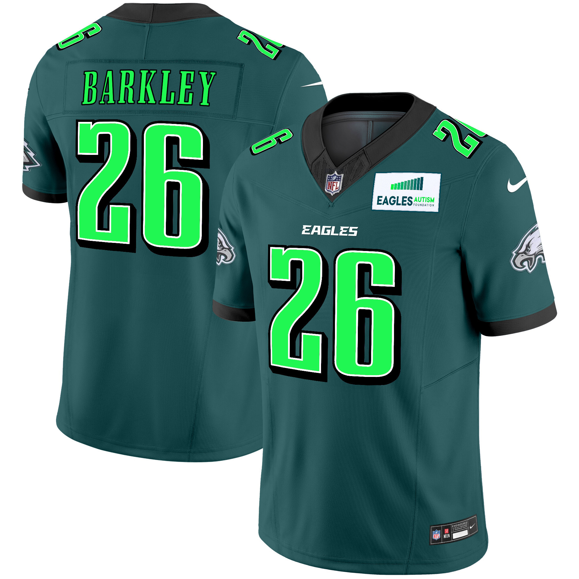 Men’s Philadelphia Eagles Autism Foundation Patch Vapor Limited Jersey – All Stitched