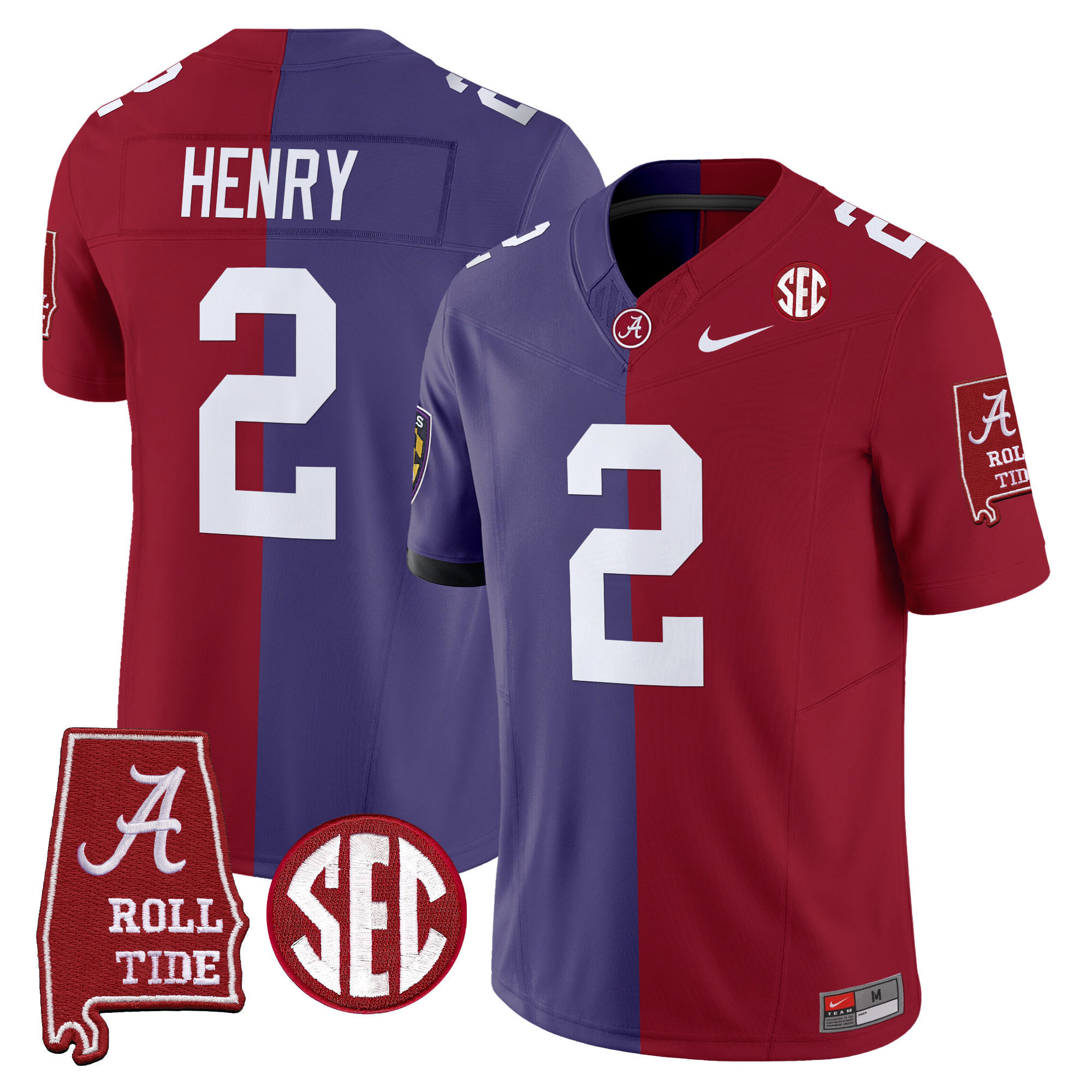 Alabama Crimson Tide Split Vapor Limited Jersey – All Stitched