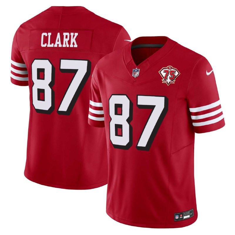Dwight Clark San Francisco 49ers Red Jersey – All Stitched
