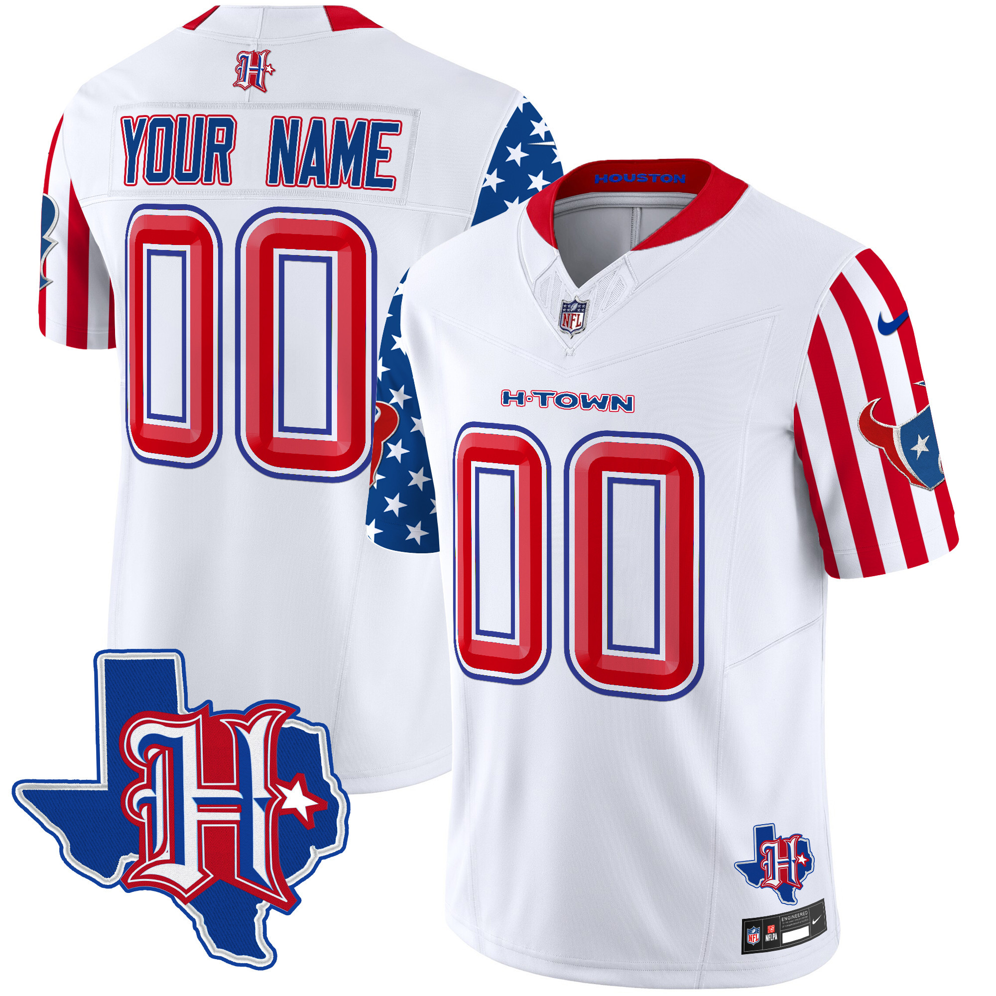 Houston Texans American Style Vapor Limited Custom Jersey – All Stitched